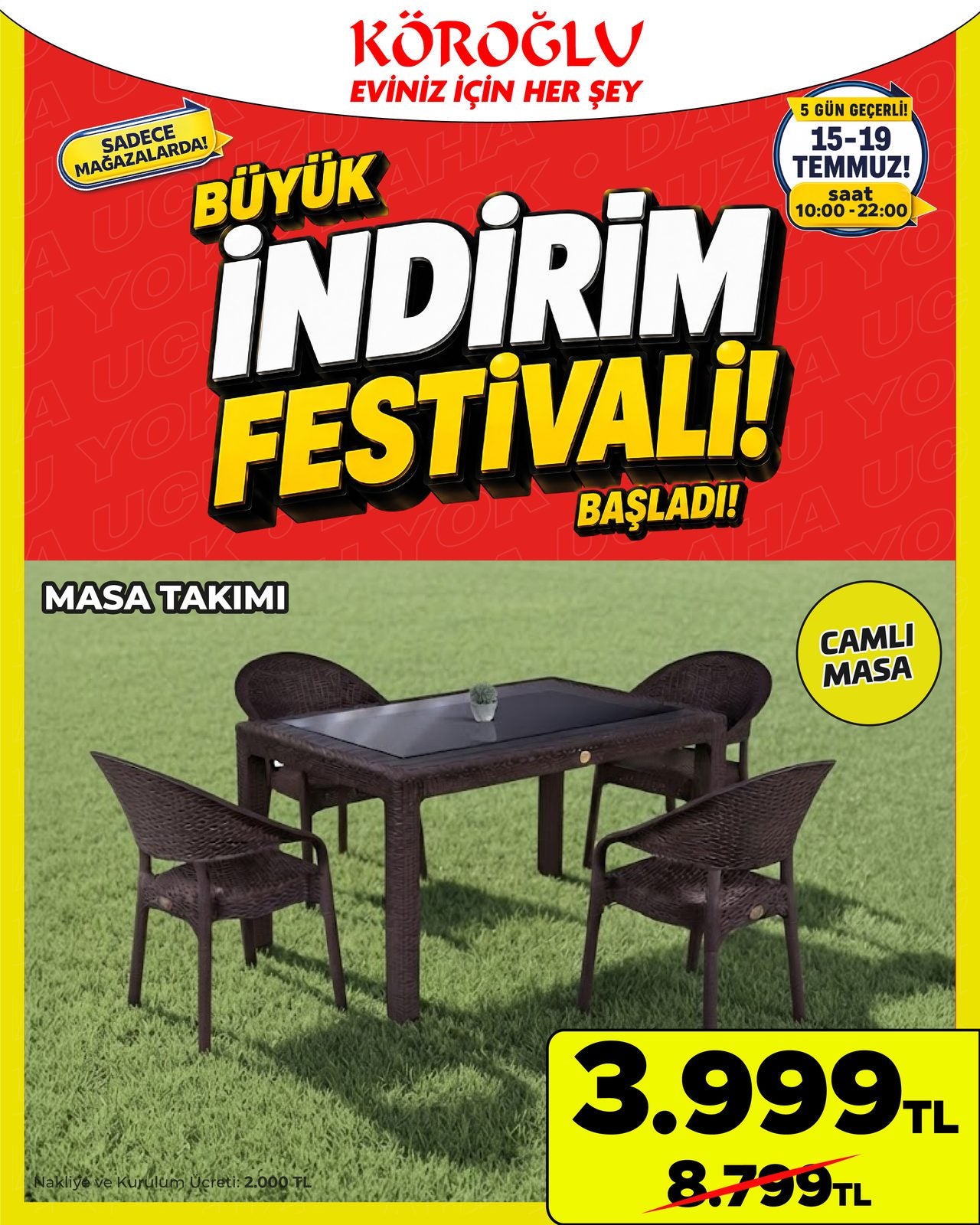 Camlı Masa Takımı