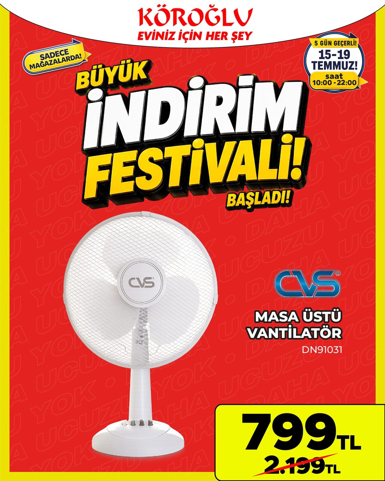 CVS Masa Üstü Vantilatör