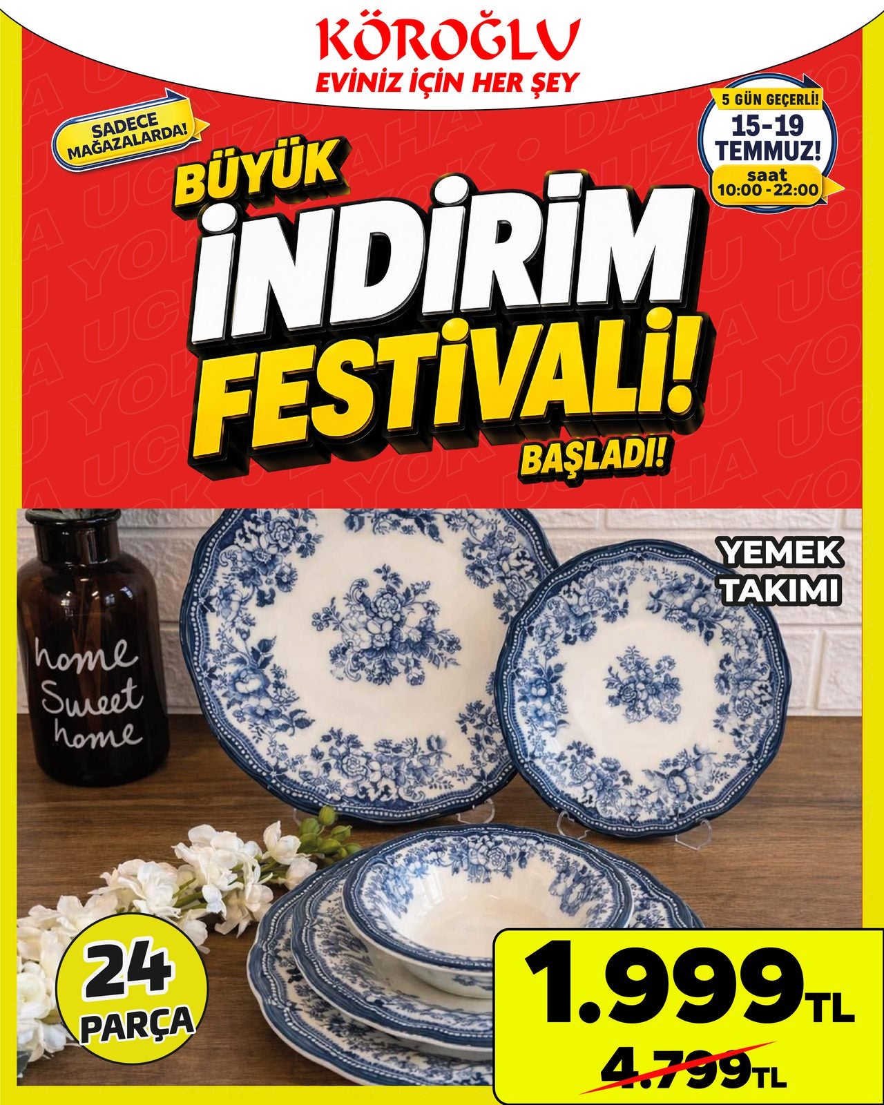 Emsan 24 Parça Yemek Takımı Main image