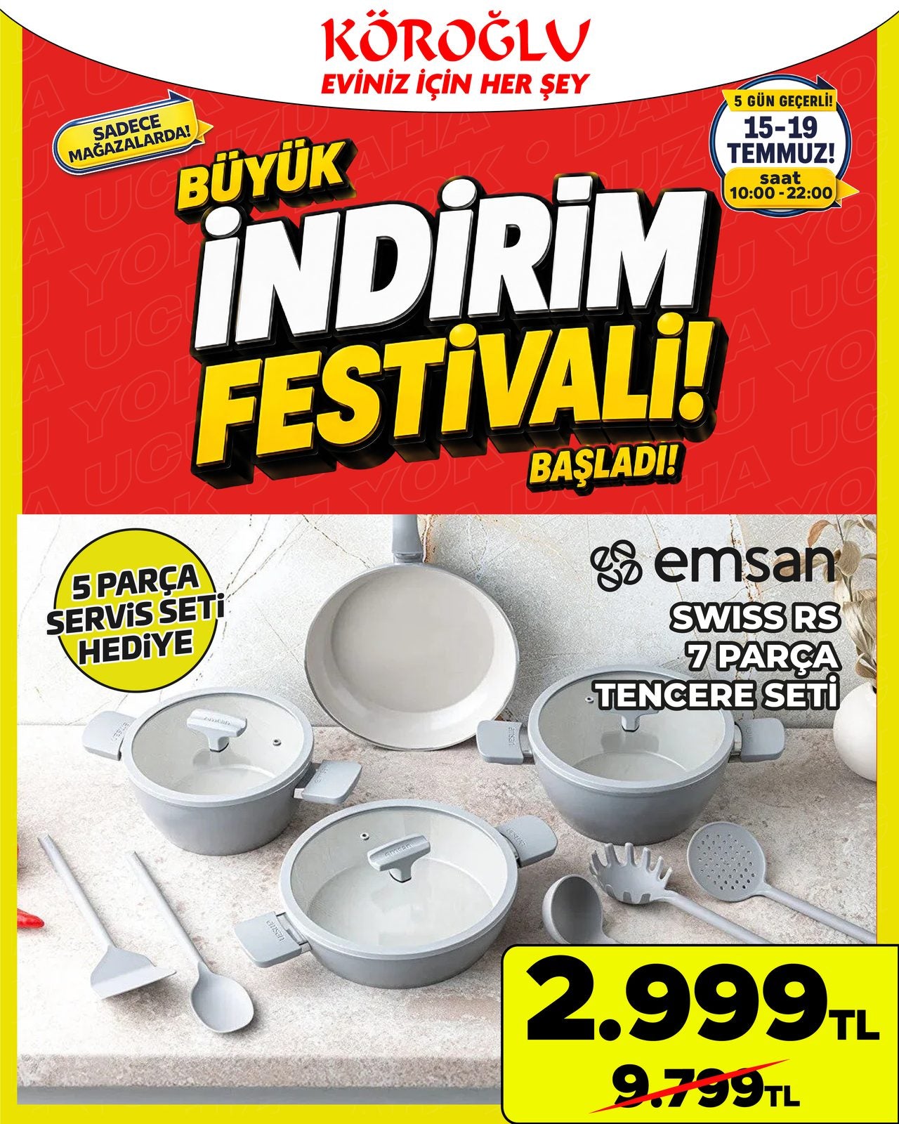 Emsan Swiss RS 7 Parça Tencere Seti
