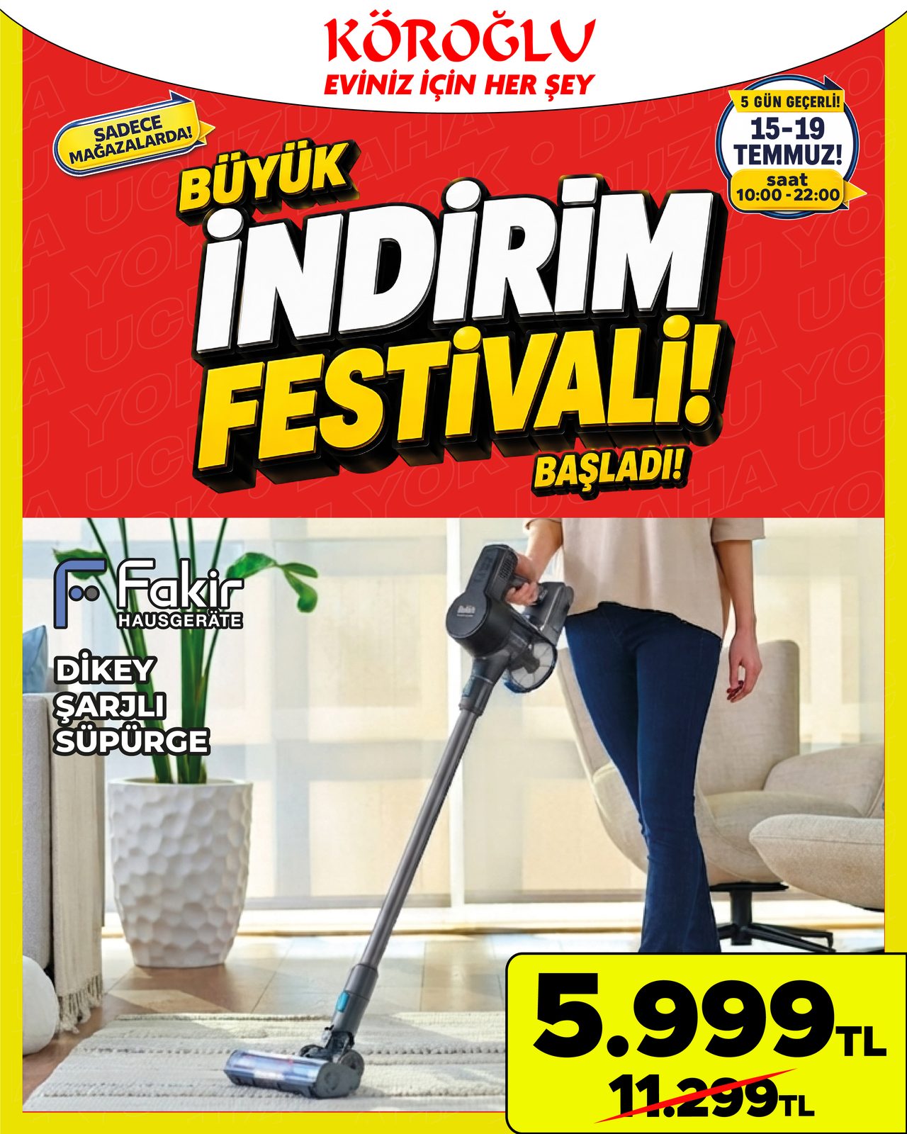 Fakir Dikey Şarjlı Süpürge Main image