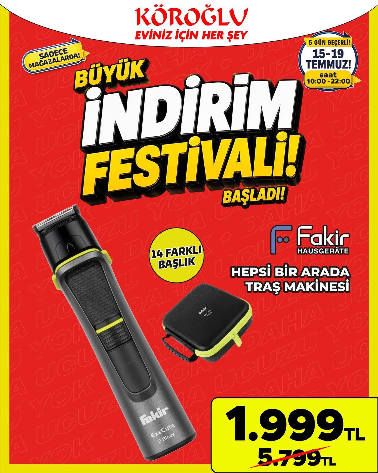 Fakir Hepsi Bir Arada Tıraş Makinesi Main image