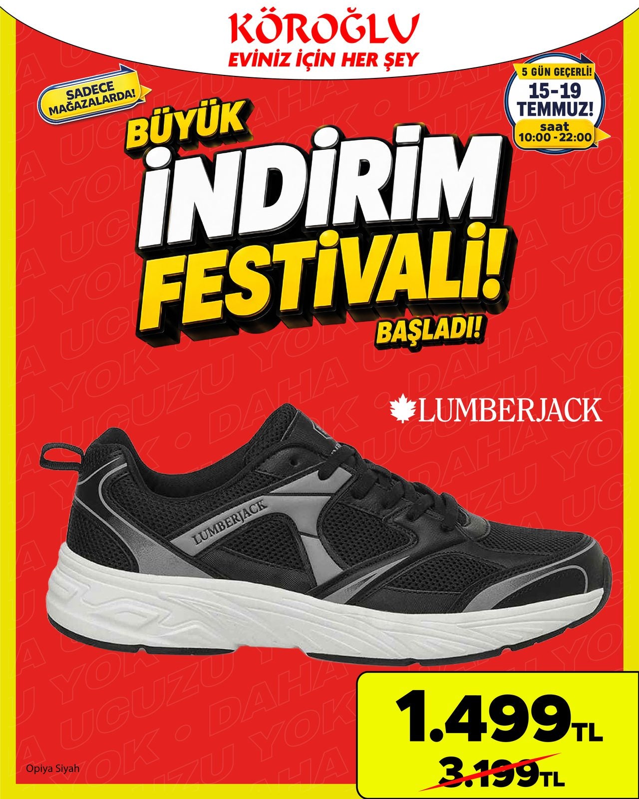 Lumberjack Siyah Spor Ayakkabı