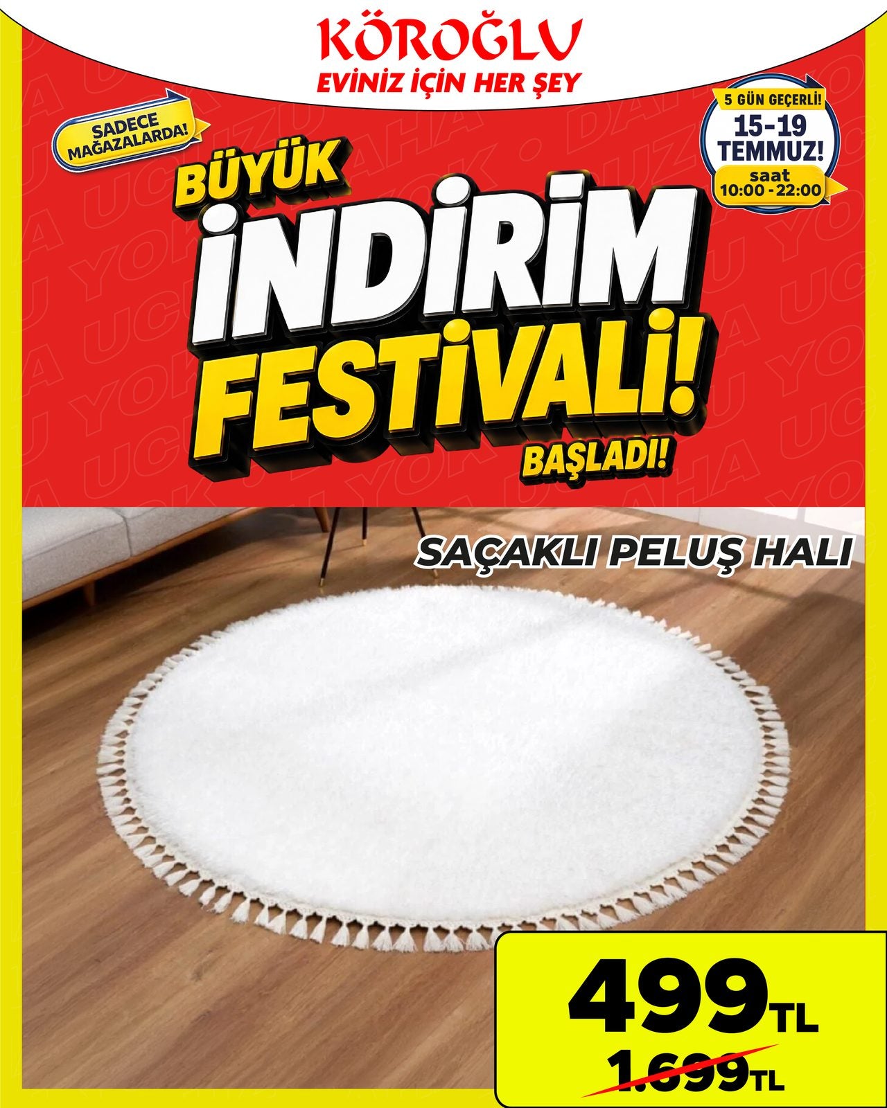 Saçaklı Peluş Halı