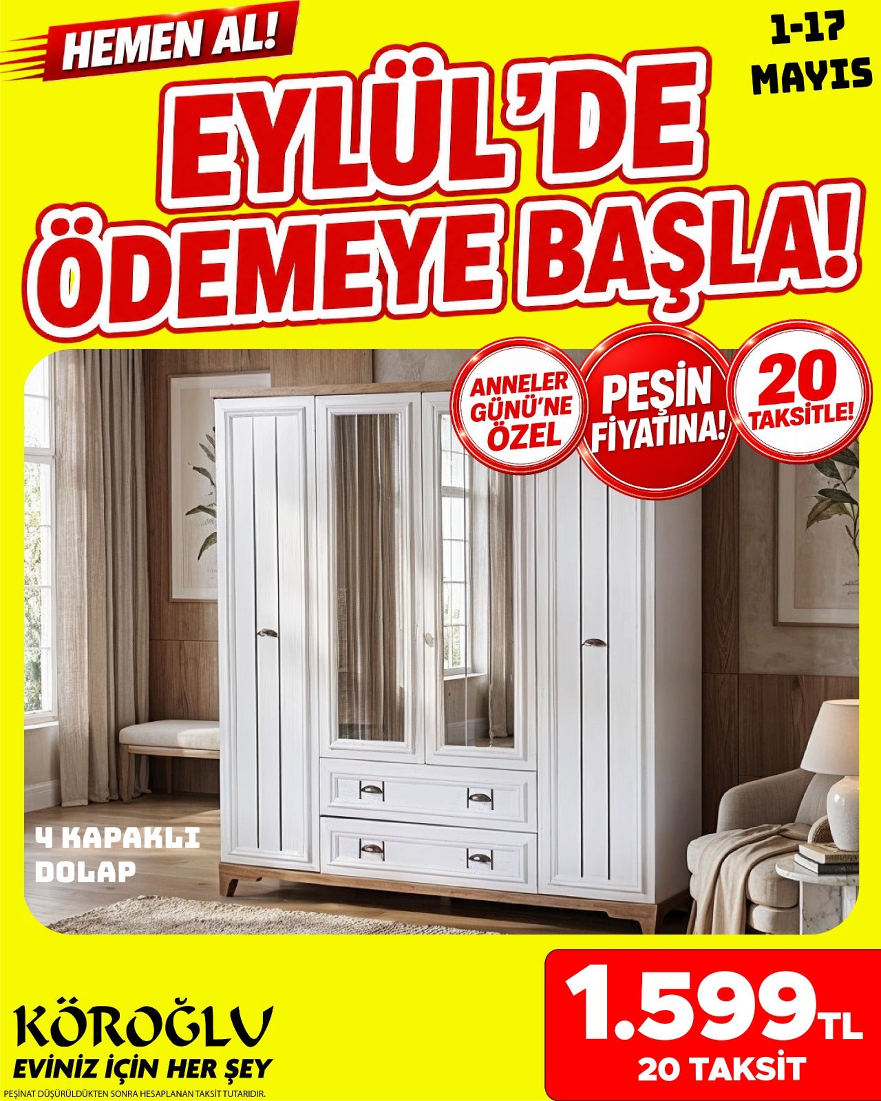 4 Kapaklı Dolap Main image