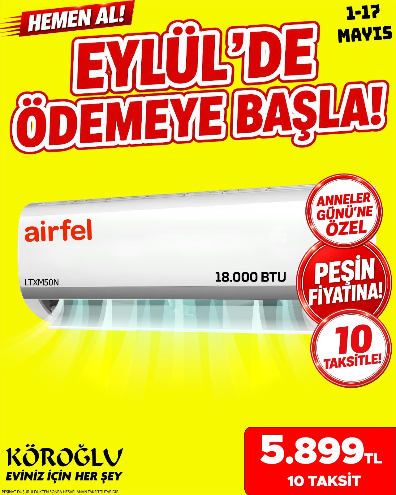 Airfel 18.000 BTU Klima Main image