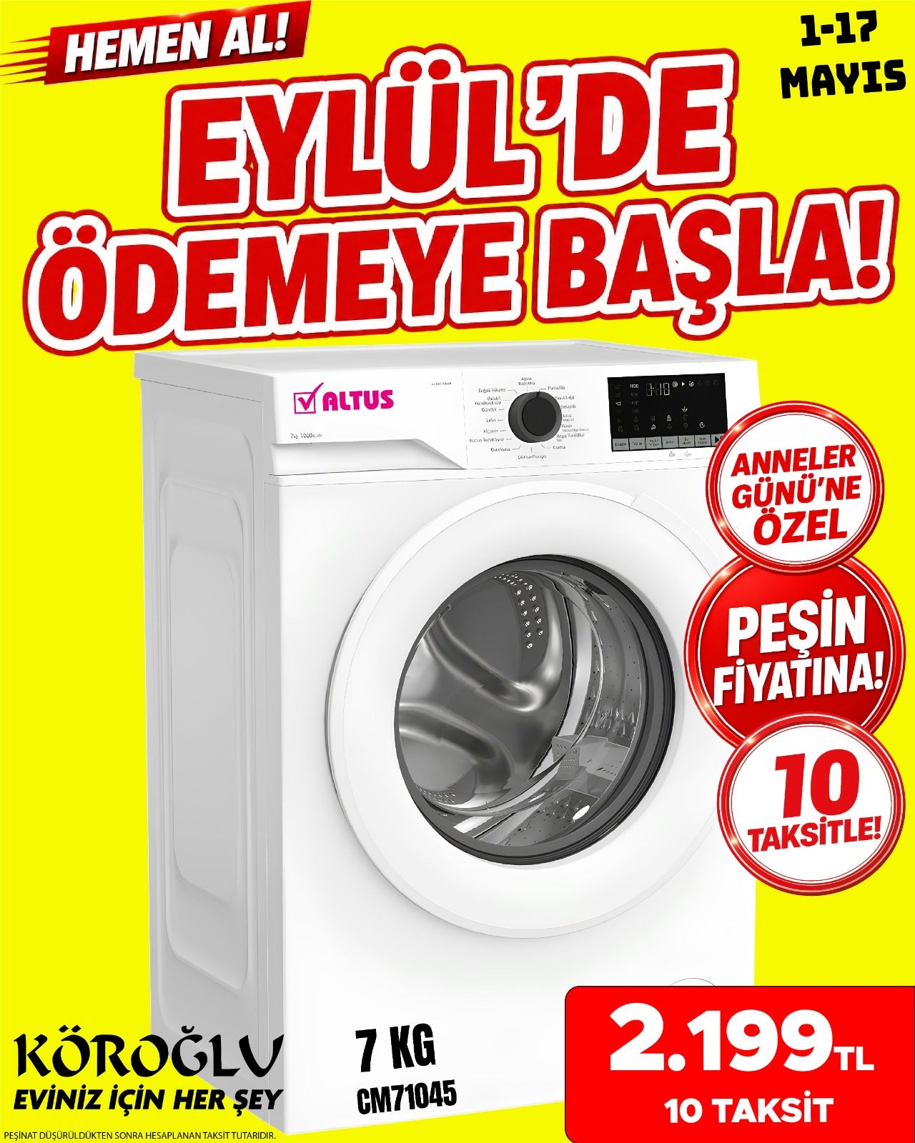 Altus Çamaşır Makinesi Main image
