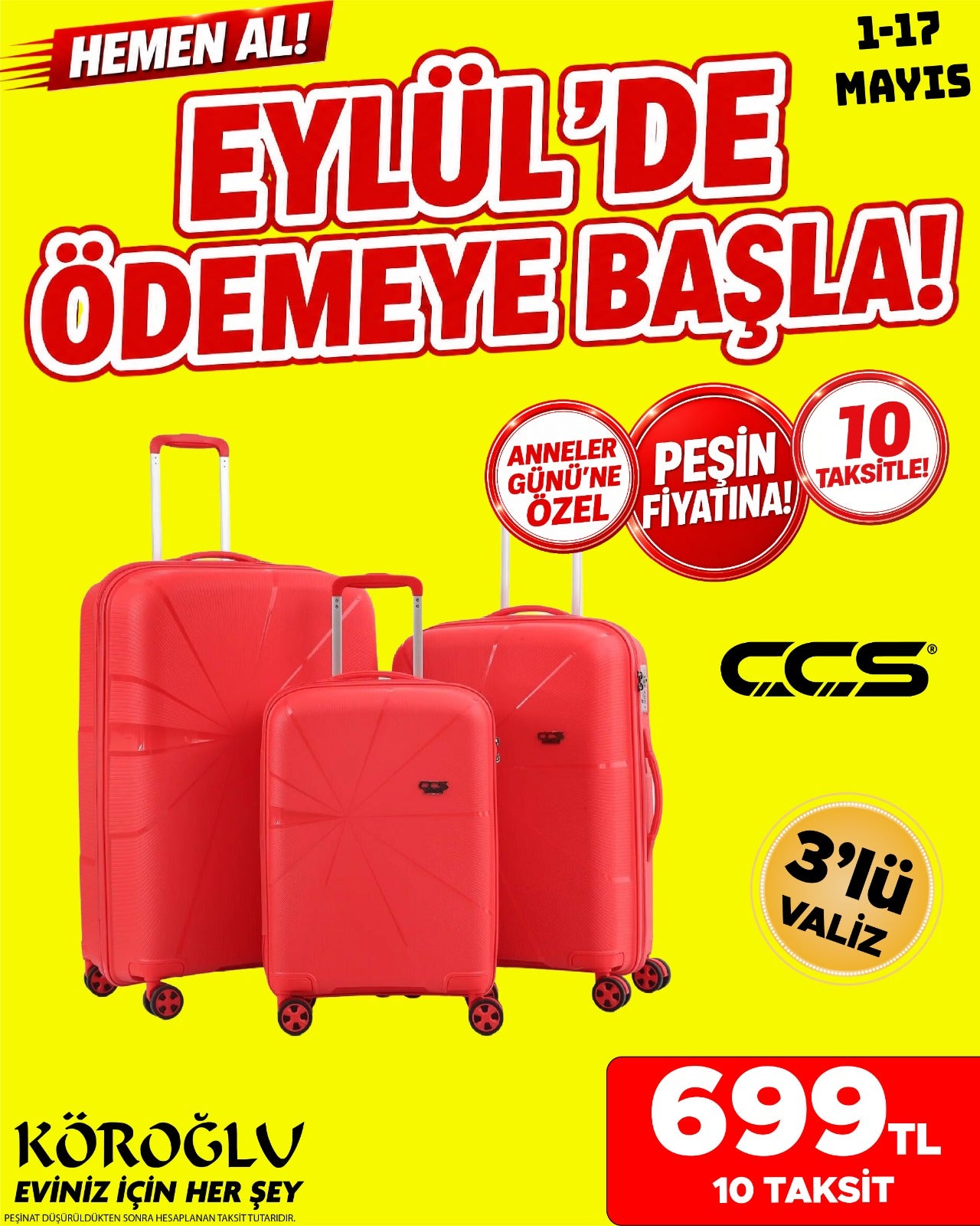 CCS 3'lü Valiz Main image