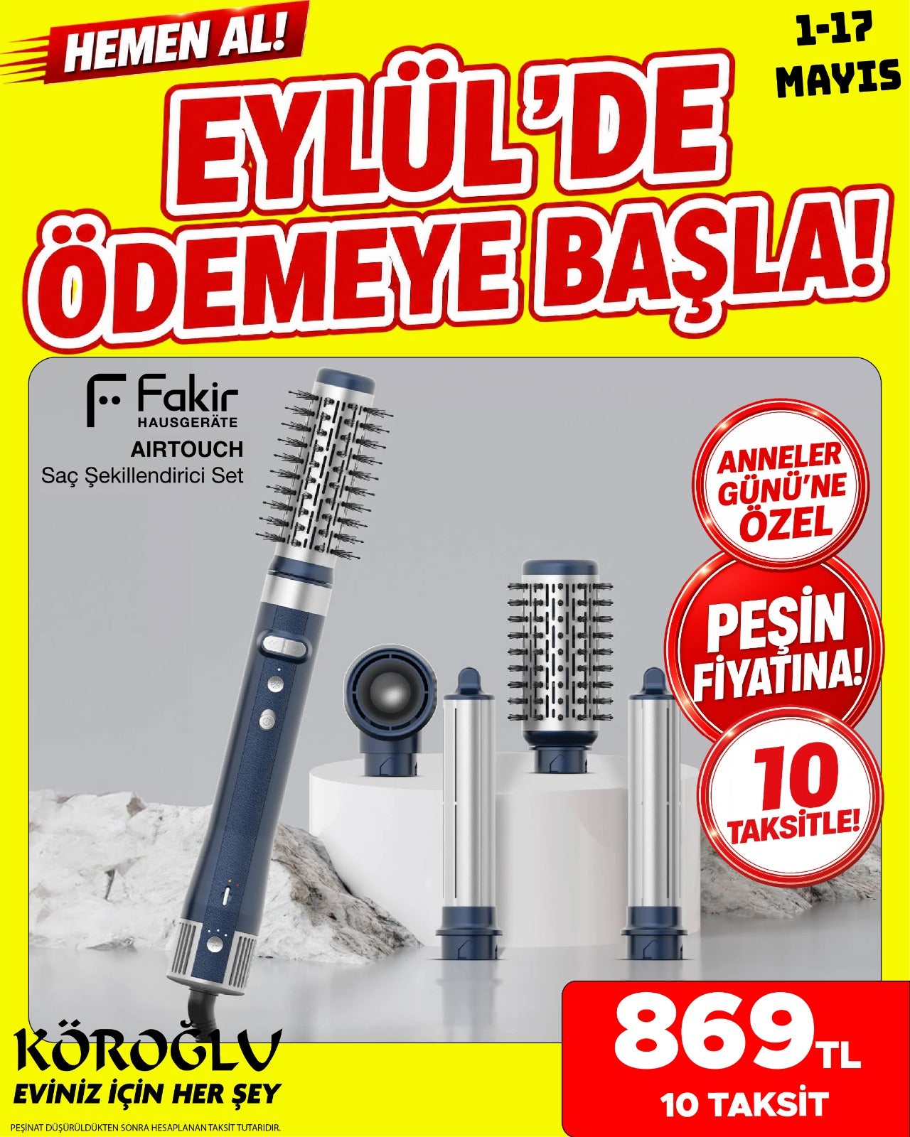 Fakir Airtouch Saç Şekillendirici Seti