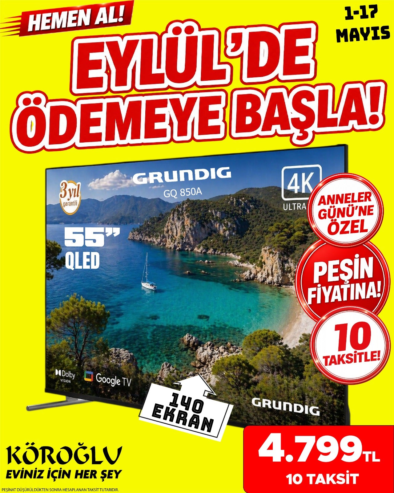 Grundig GQ 850A QLED TV Main image