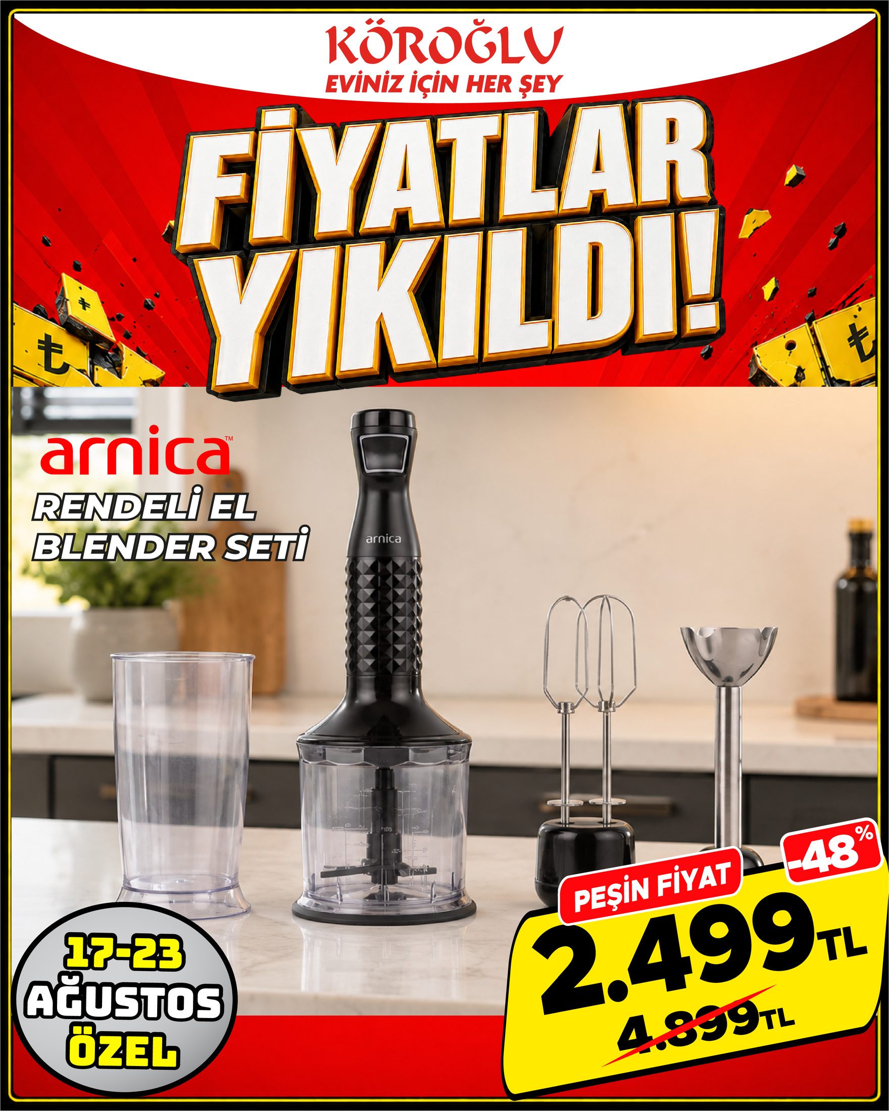 Arnica Rendeli El Blender Seti