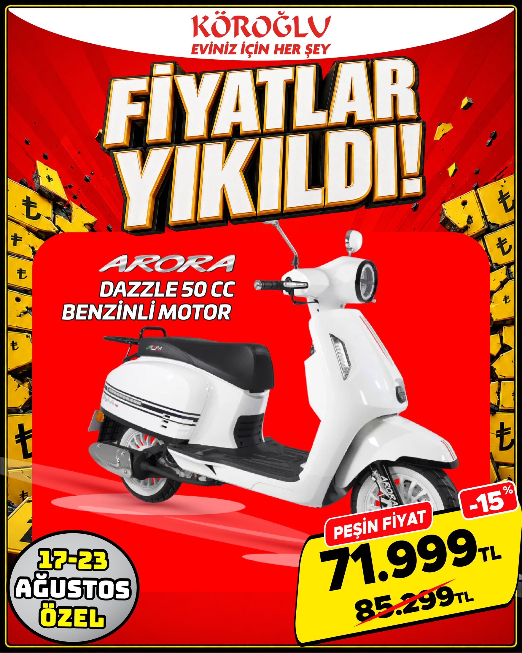 Arora Dazzle 50 CC Benzinli Motor Main image