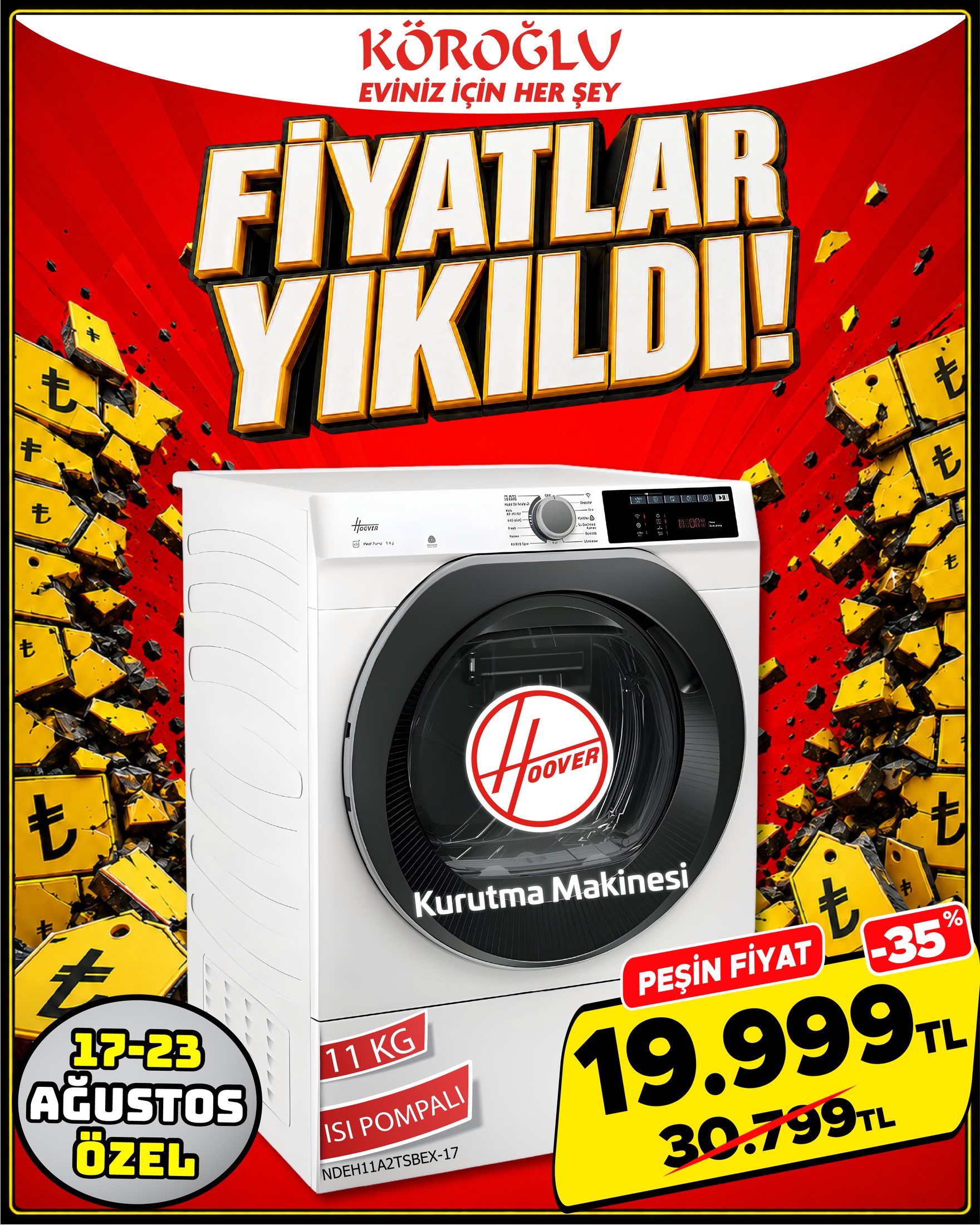 Hoover Kurutma Makinesi 11 Kg