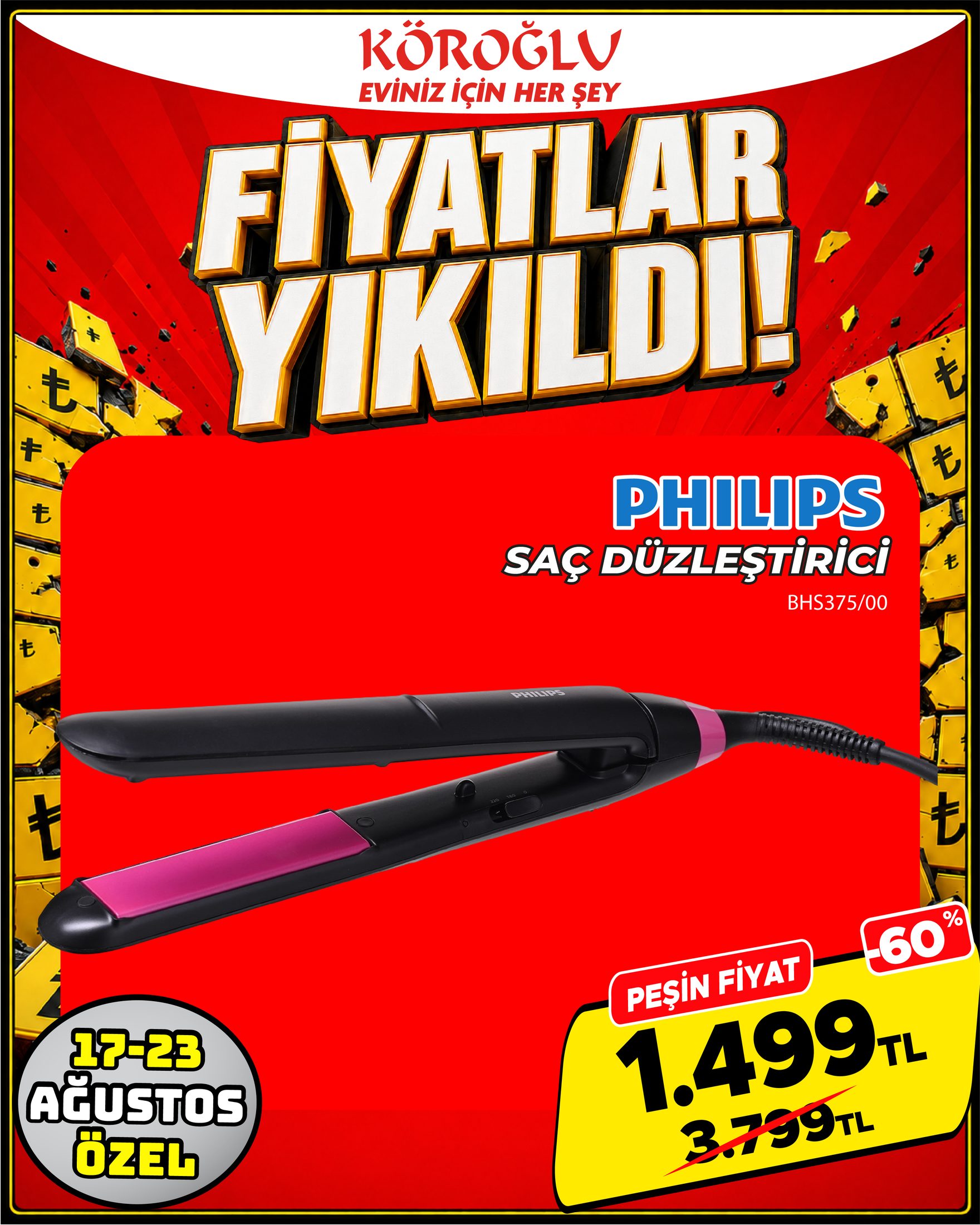 Philips Saç Düzleştirici BHS375/00 Main image
