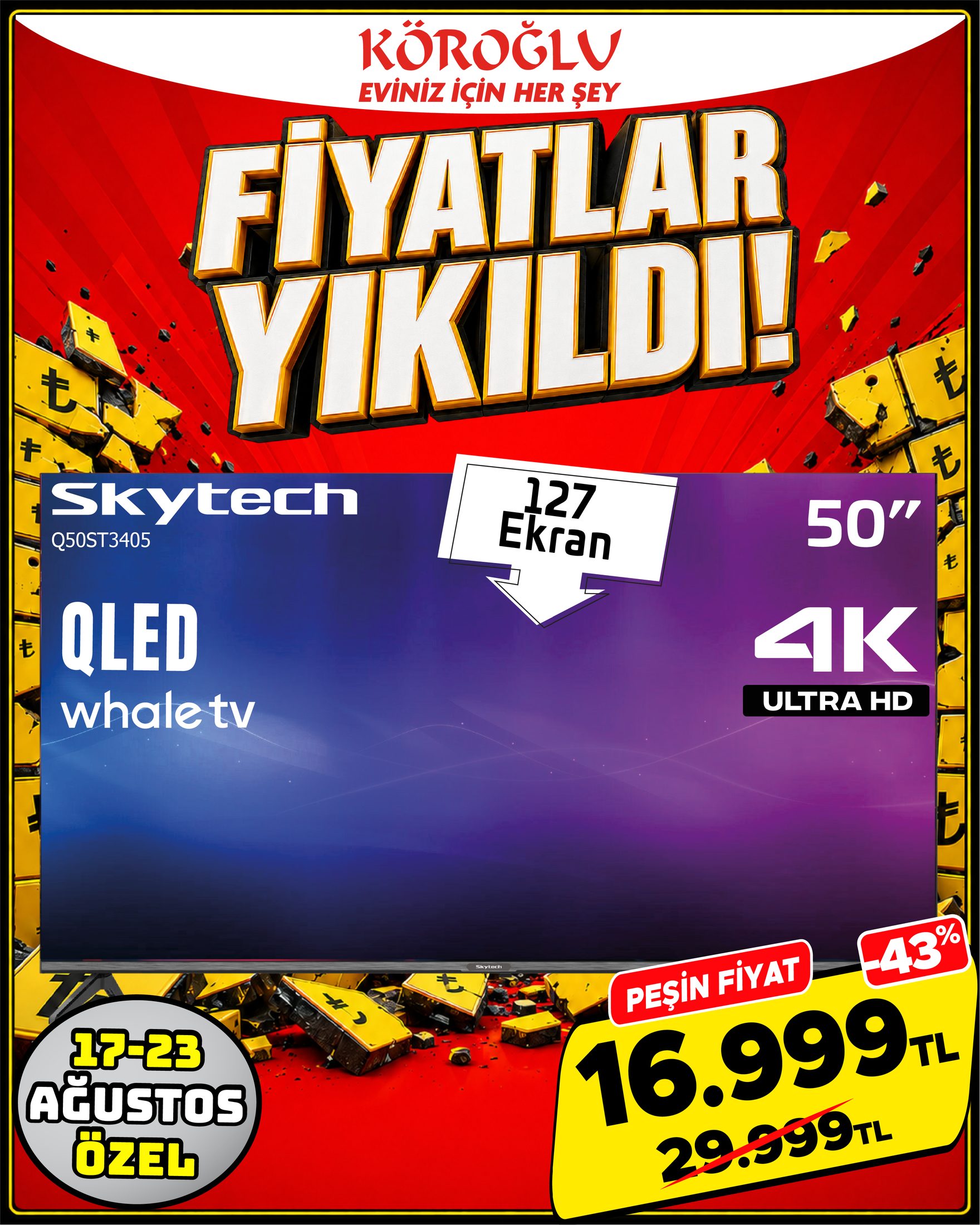 Skytech 50 İnç QLED Whale TV Main image