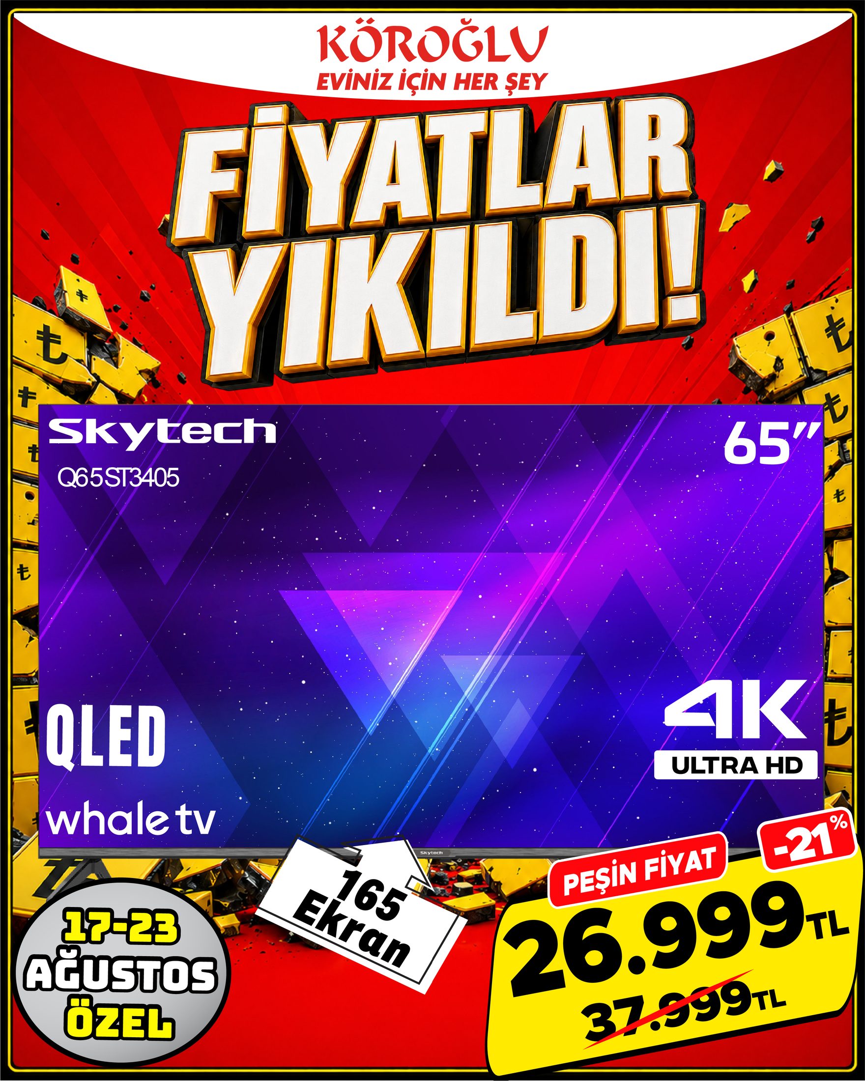Skytech 65 İnç QLED Whale TV Main image
