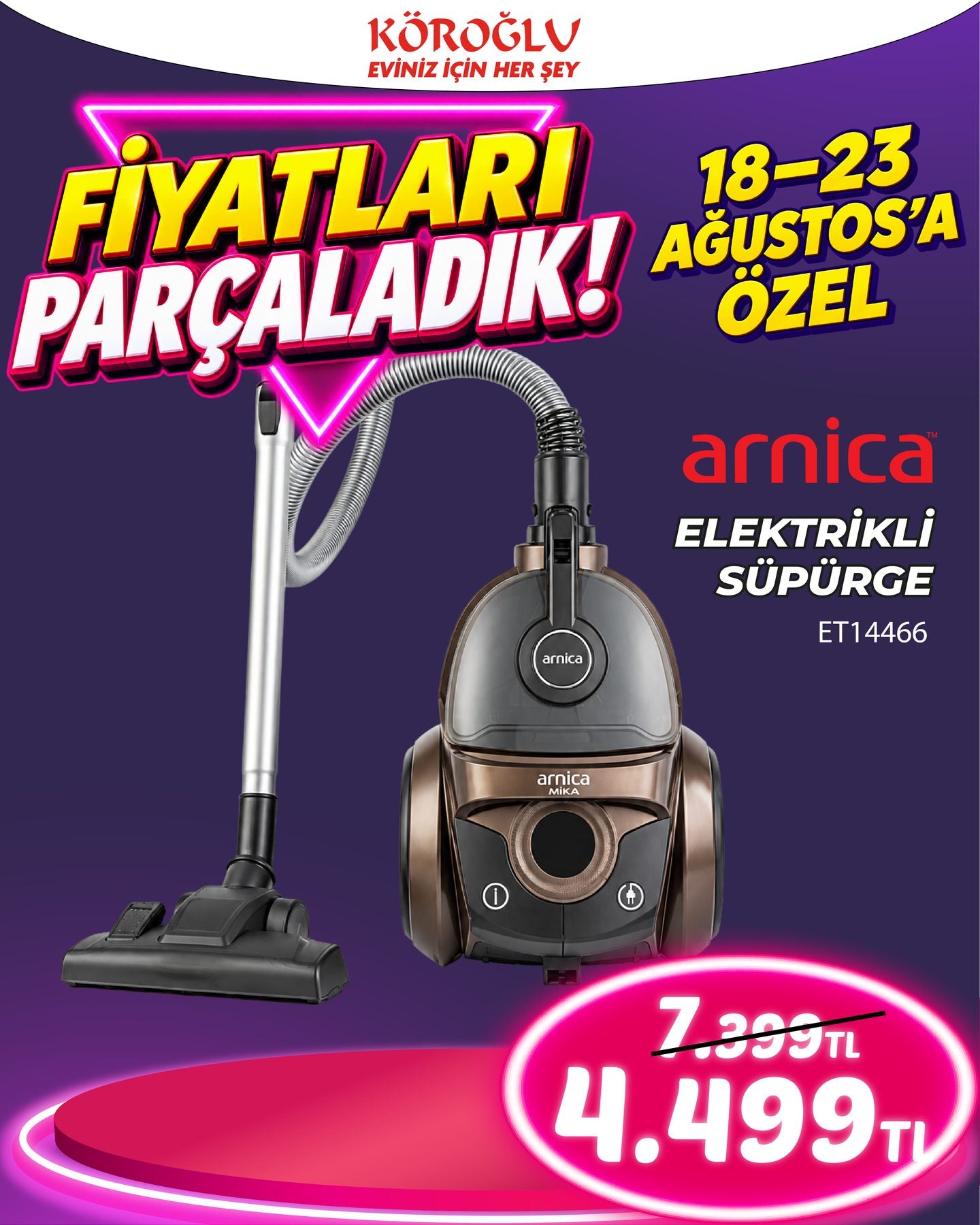Arnica Elektrikli Süpürge ET14466 Main image
