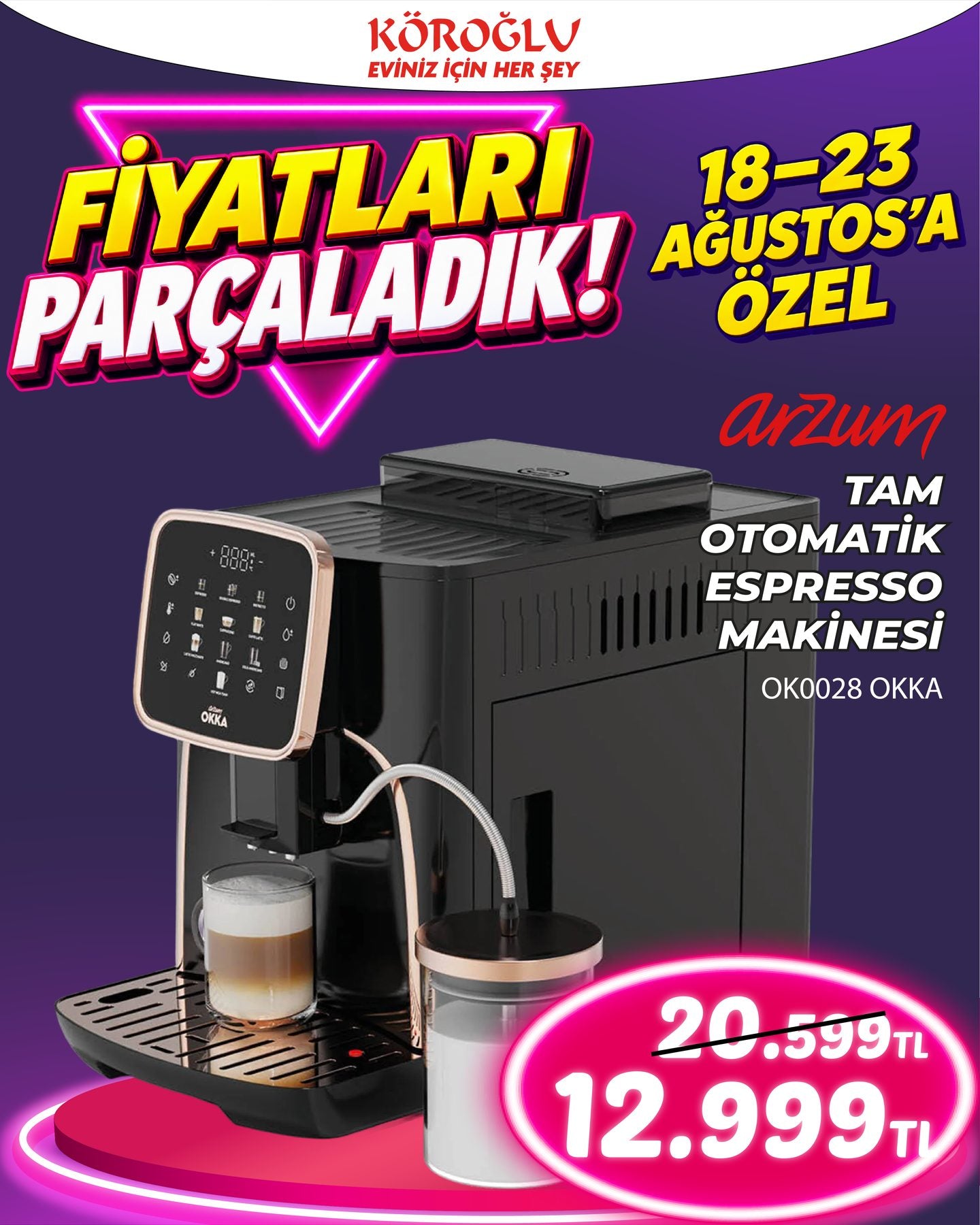 Arzum Okka Otomatik Espresso Makinesi OK0028 Main image