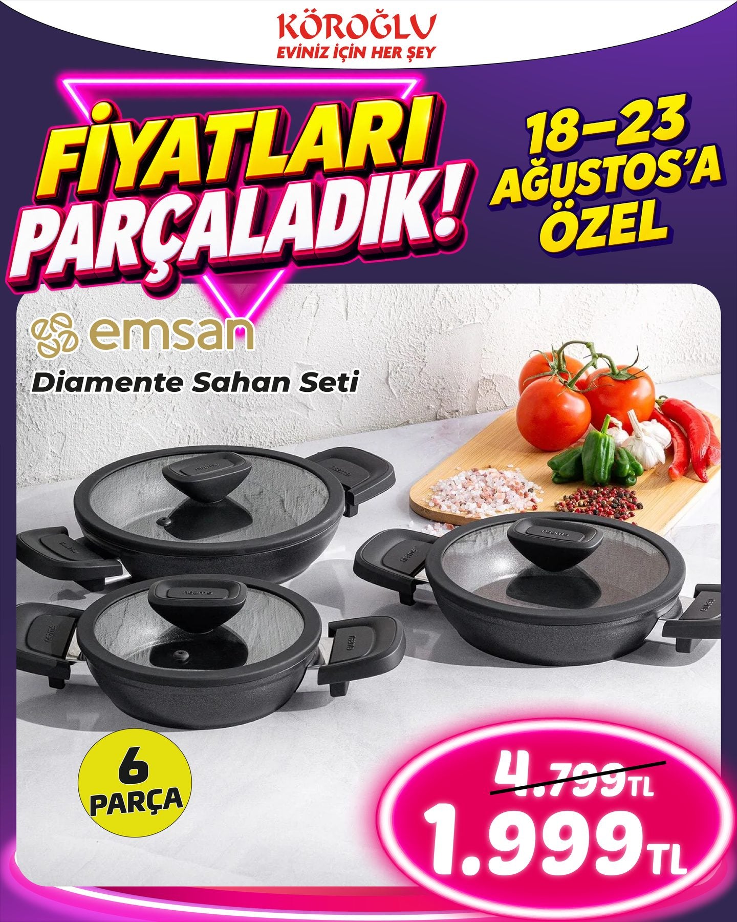 Emsan Diamante Sahan Seti 6 Parça Main image