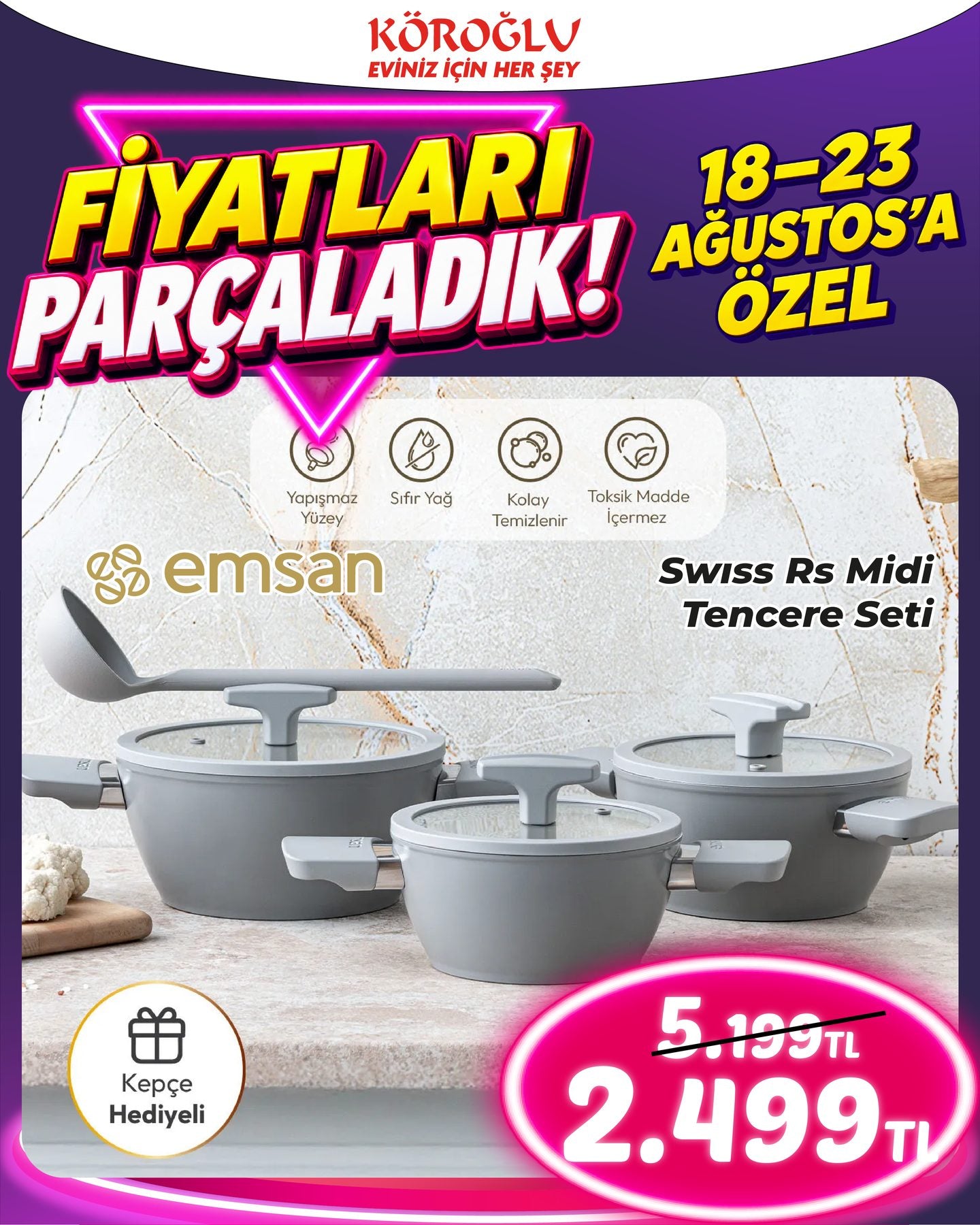 Emsan Swiss RS Midi Tencere Seti Main image