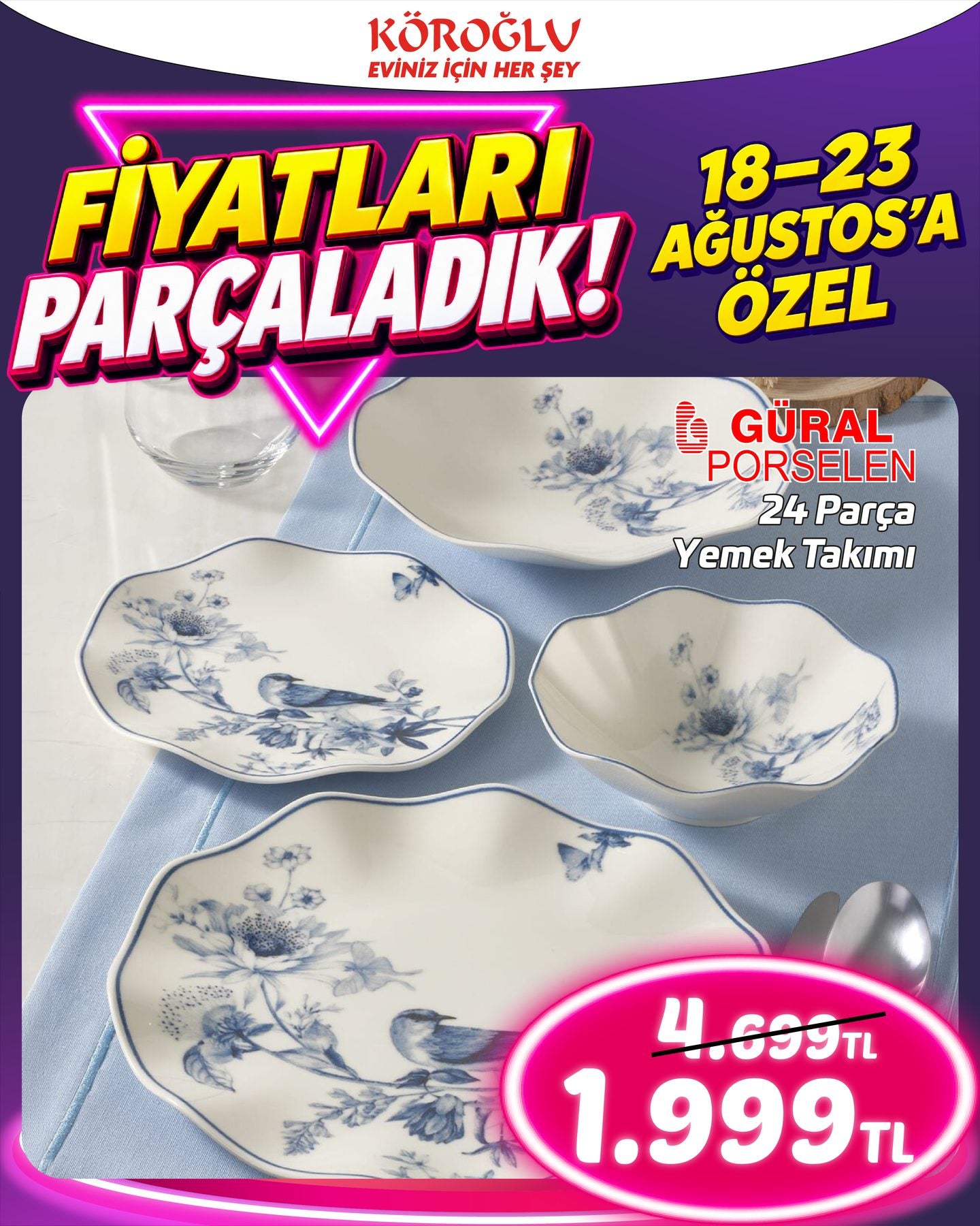 Güral Porselen Yemek Takımı 24 Parça Main image