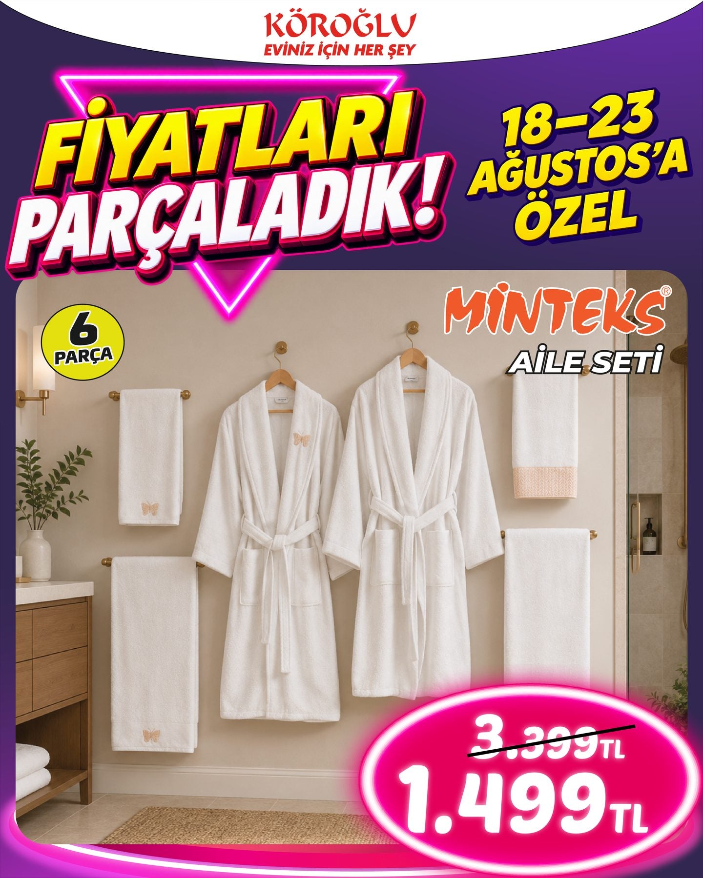 Minteks Aile Seti 6 Parça