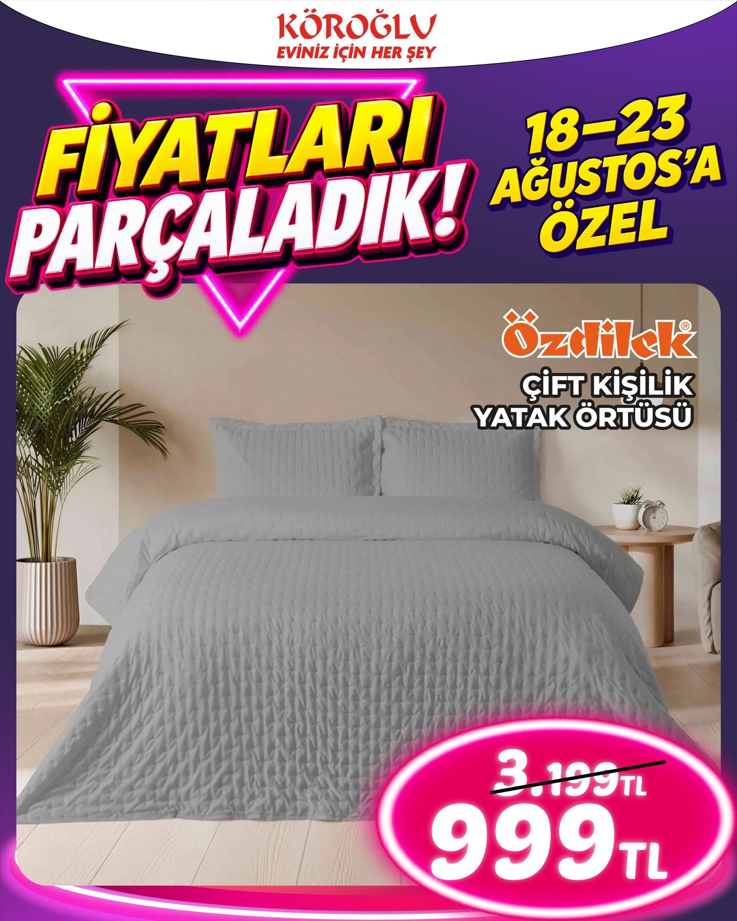 Özdilek Çift Kişilik Yatak Örtüsü