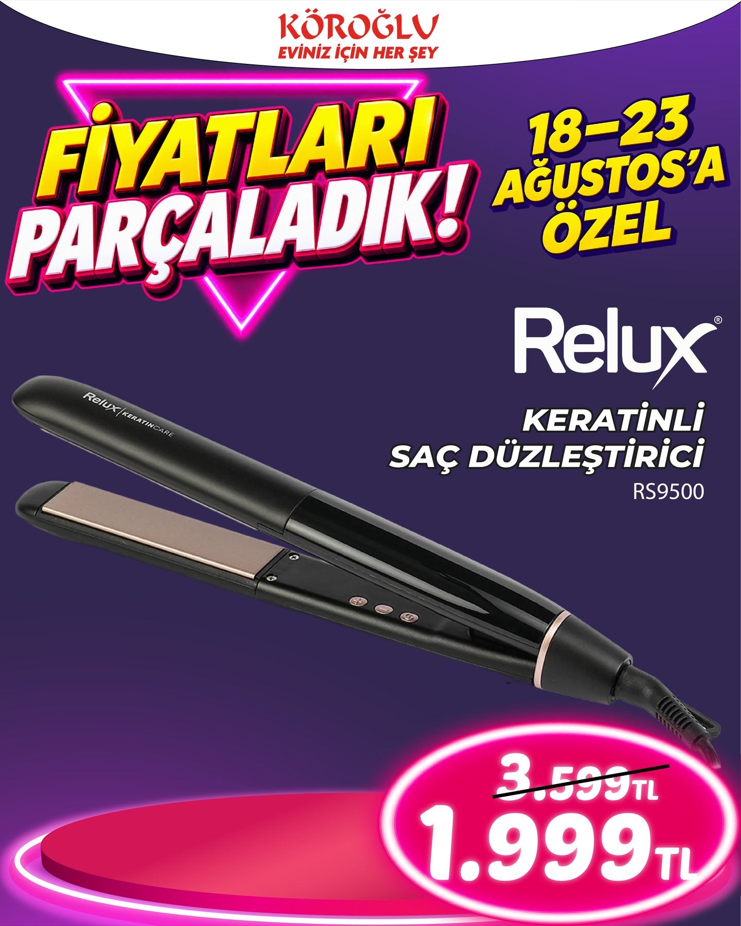 Relux Keratinli Saç Düzleştirici RS900 Main image