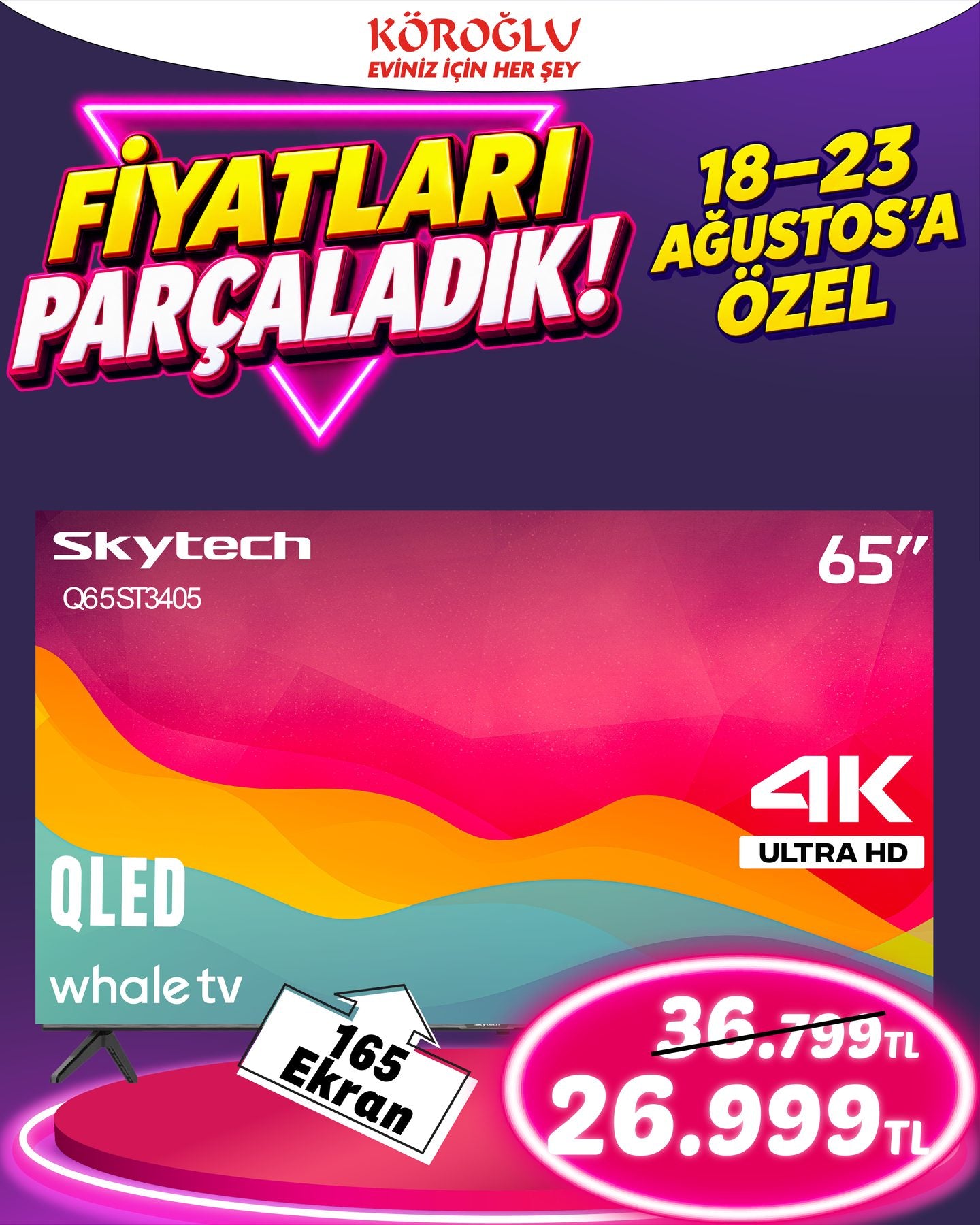 Skytech 65 İnç QLED TV Main image