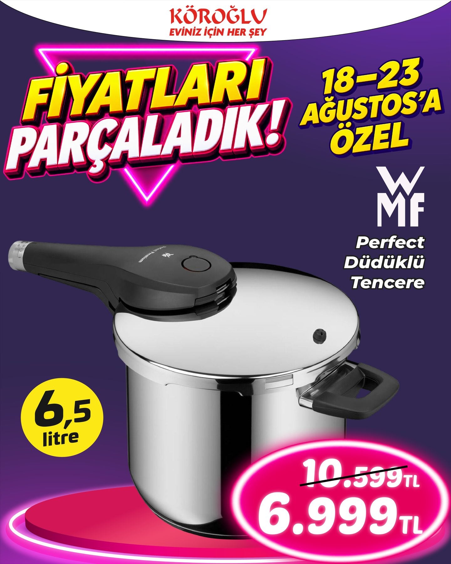 WMF Perfect Düdüklü Tencere 6,5 Lt