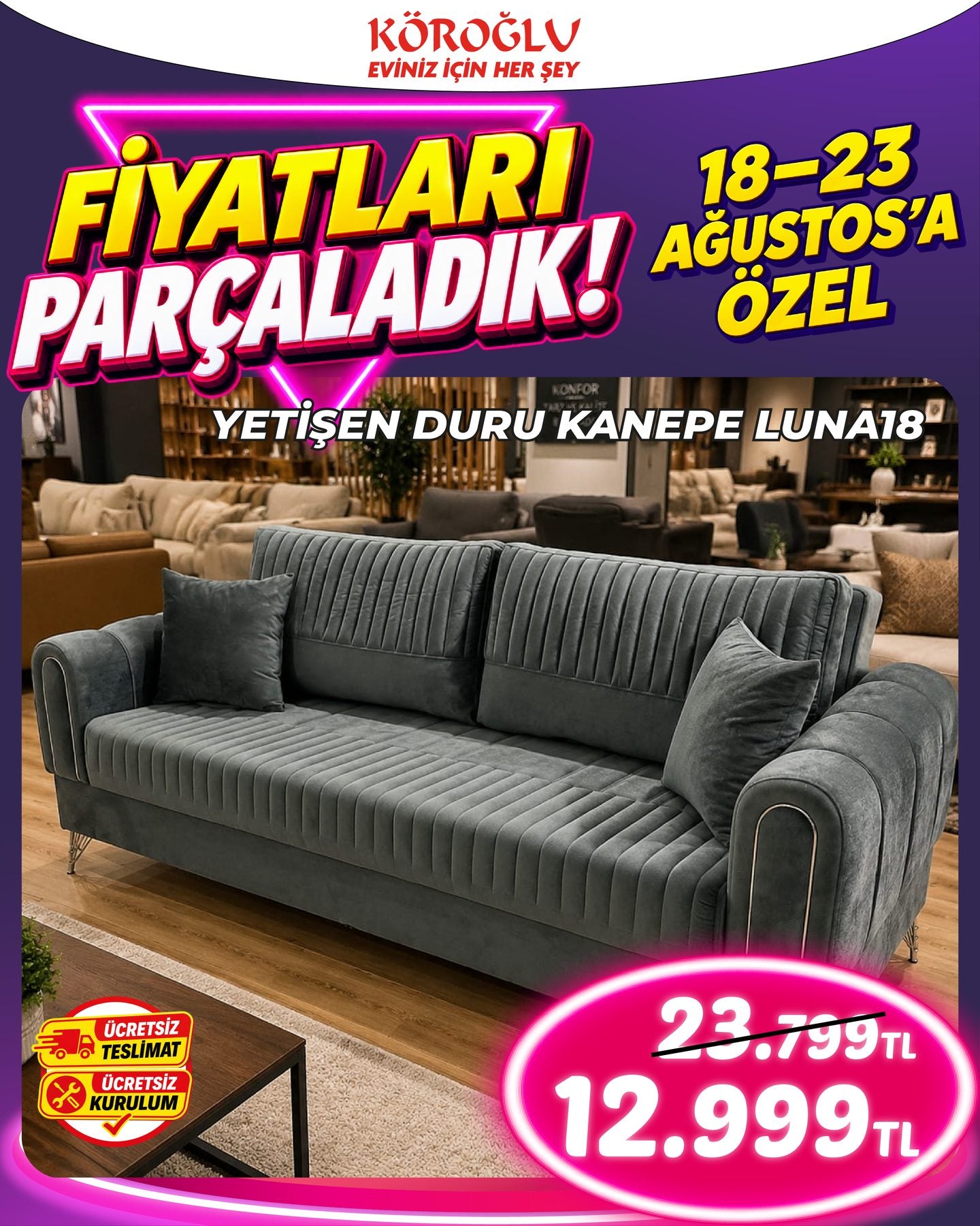 Yetişen Duru Kanepe Luna Main image