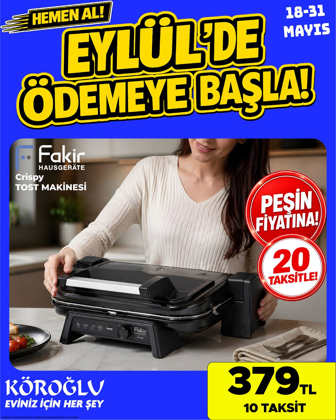 Fakir Crispy Tost Makinesi Main image