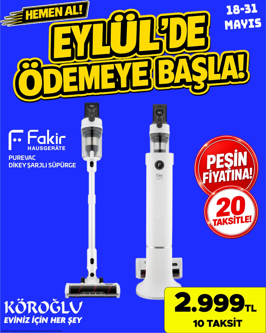 Fakir Purevac Dikey Şarjlı Süpürge Main image