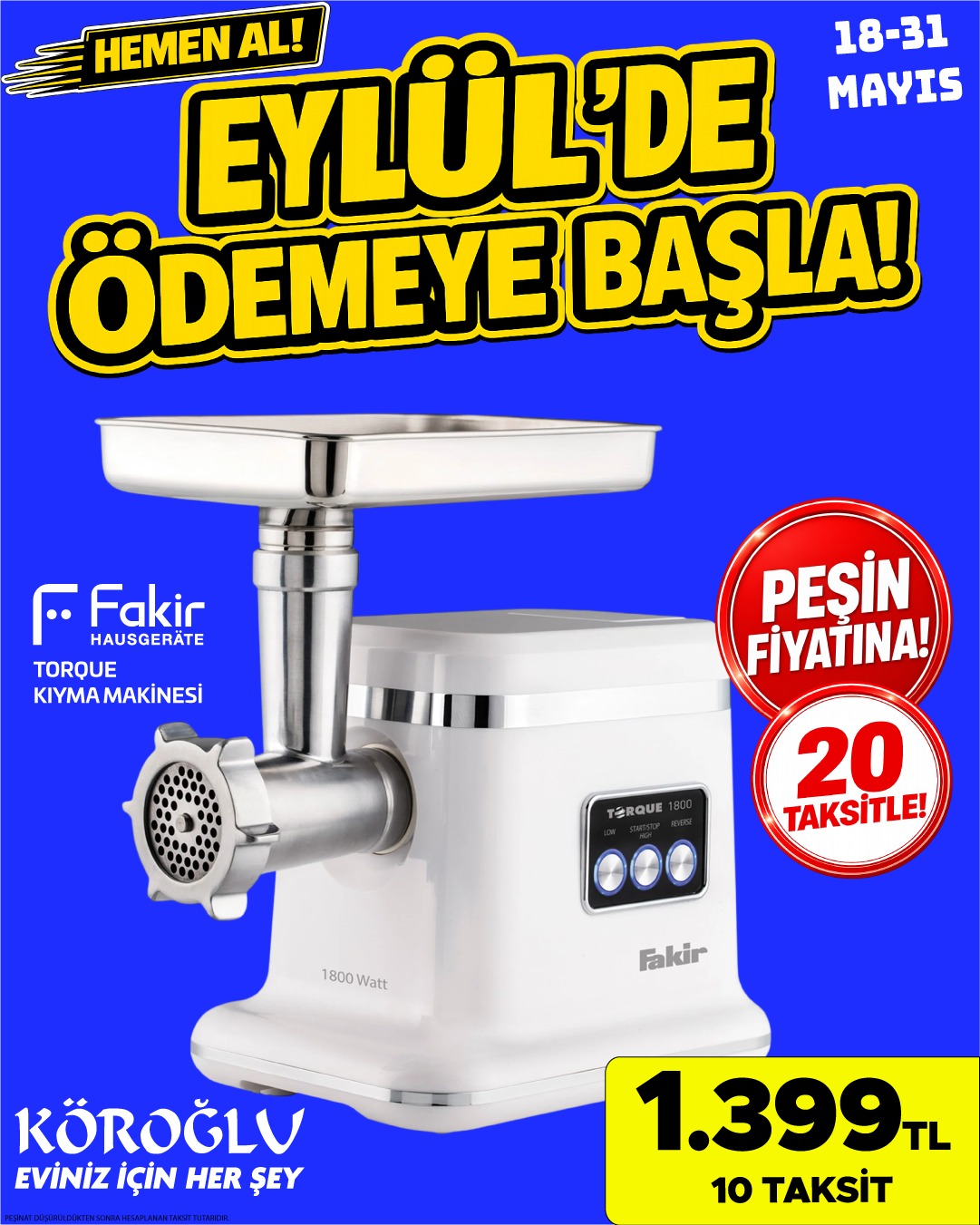 Fakir Torque Kıyma Makinesi Main image