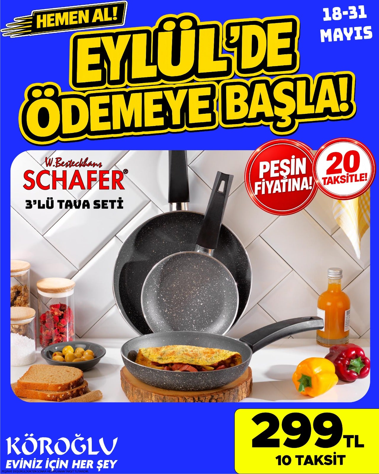 Schafer 3'lü Tava Seti Main image