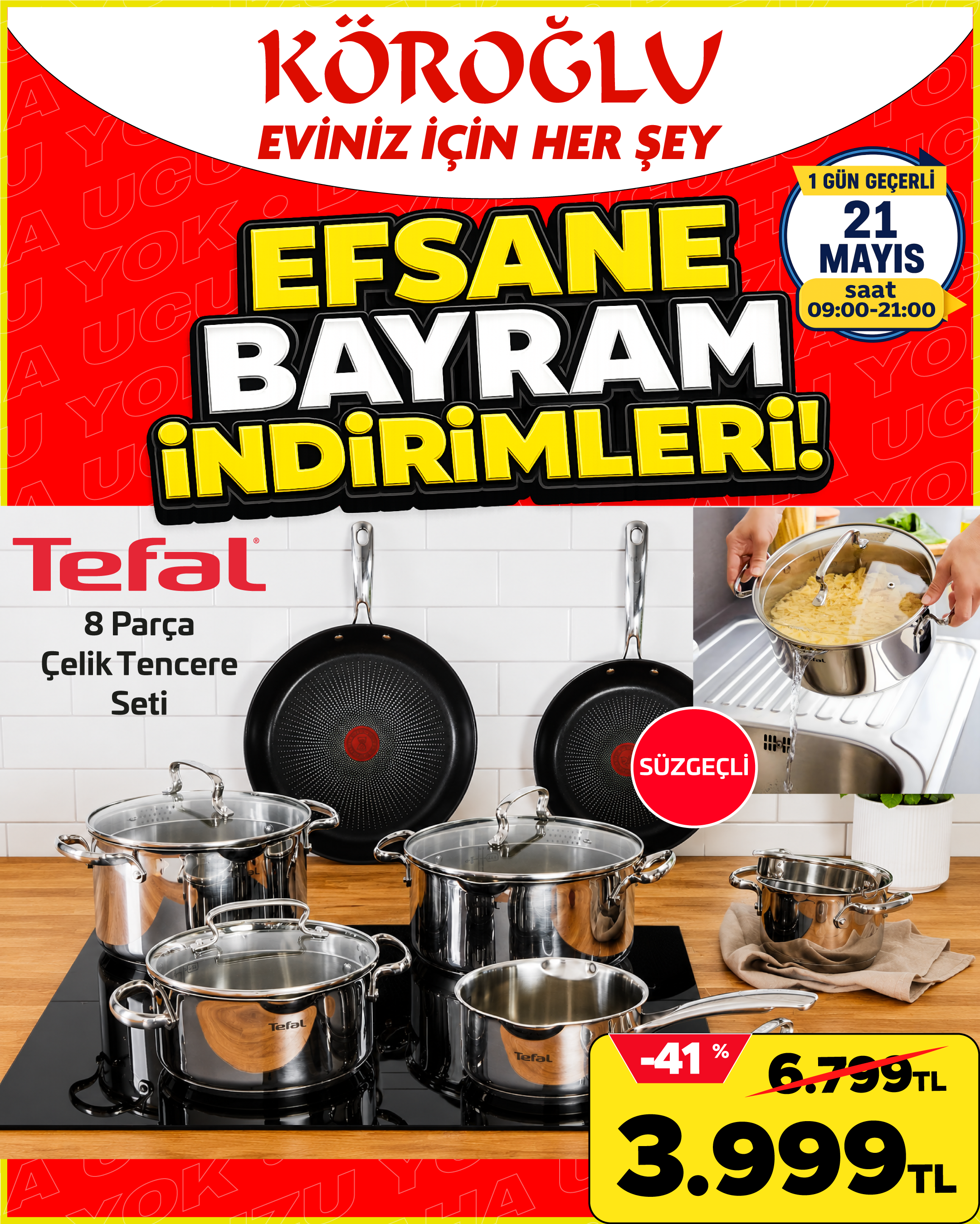 Tefal 8 Parça Çelik Tencere Seti Main image