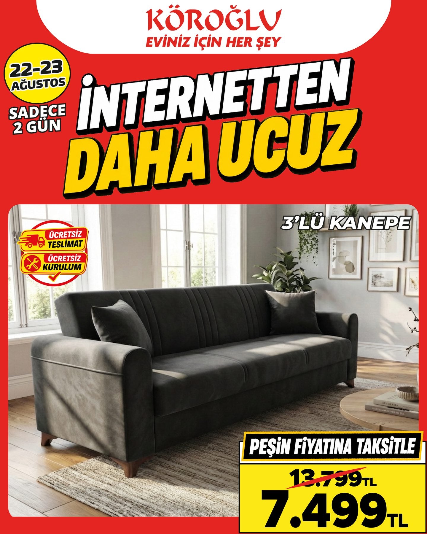 3’lü Kanepe