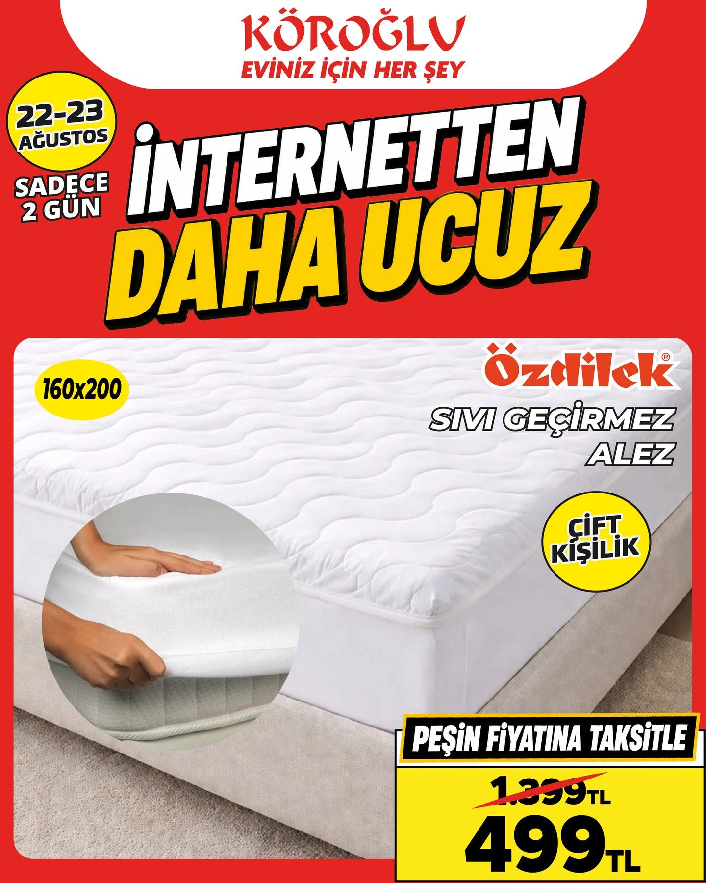 Özdilek Sıvı Geçirmez Alez 160x200 Main image
