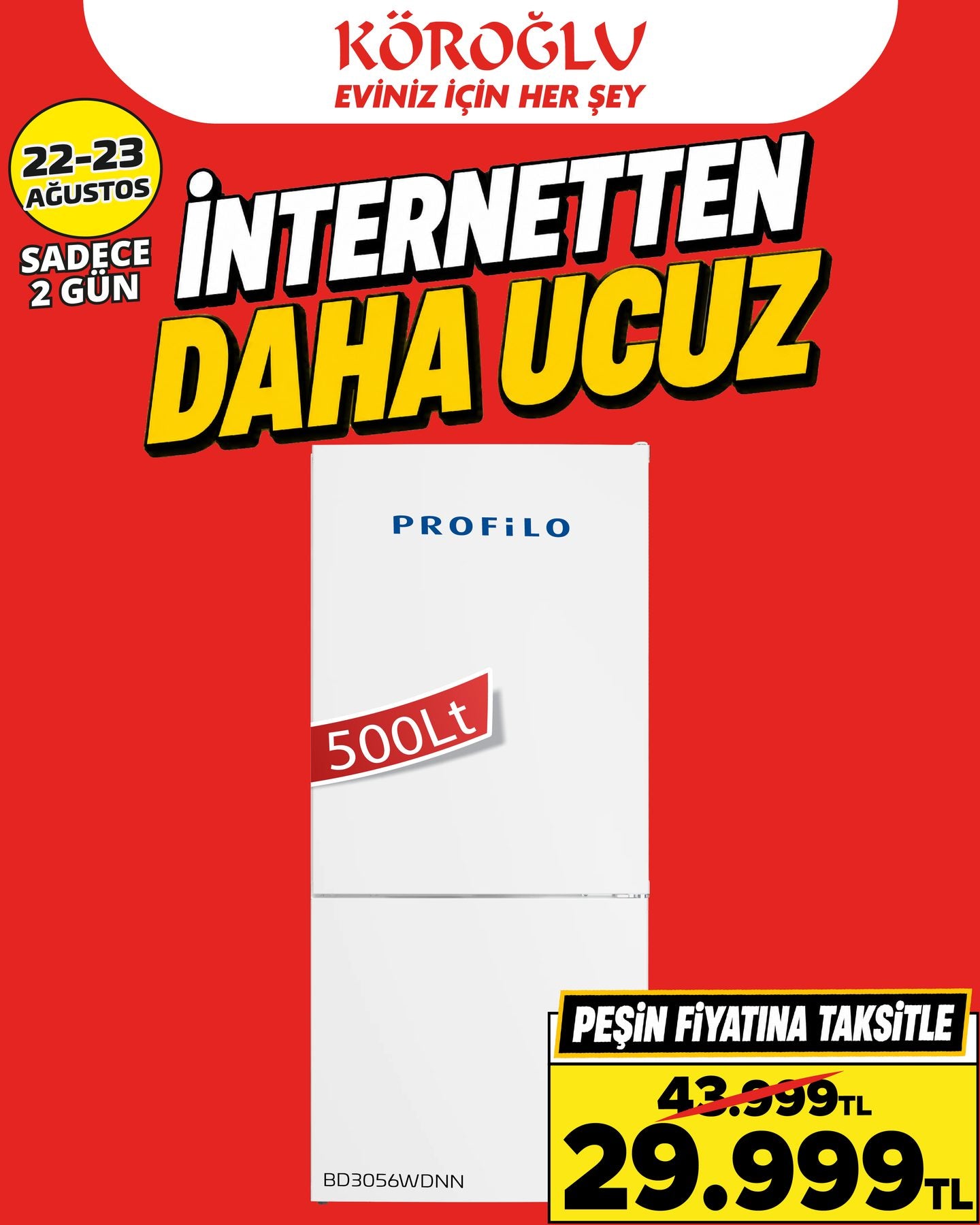 Profilo 500 Lt Buzdolabı