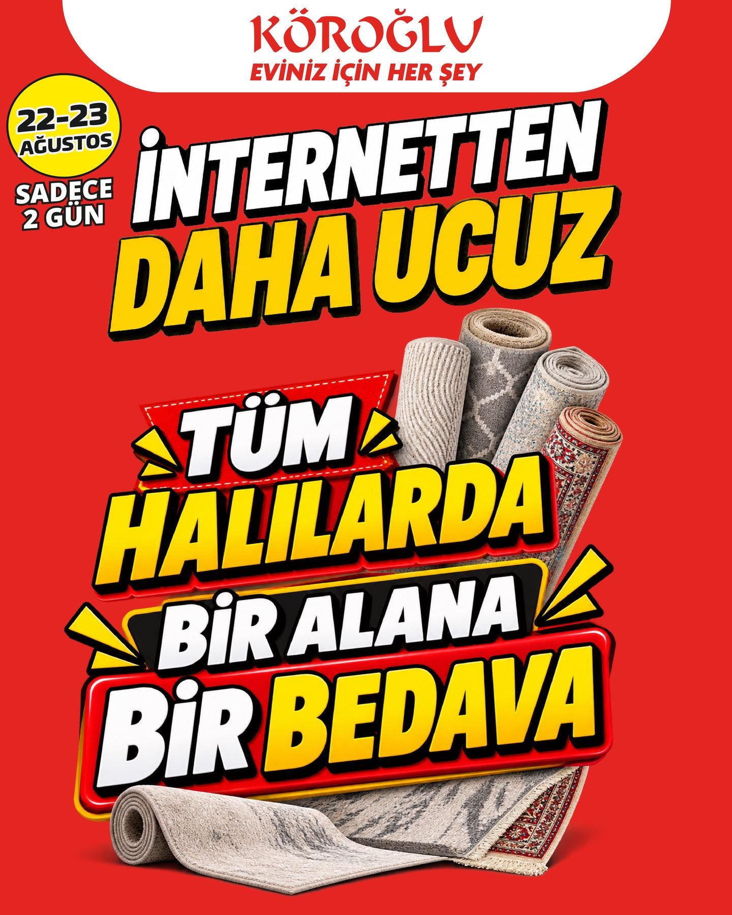 Tüm Halılarda Bir Alana Bir Bedava Main image
