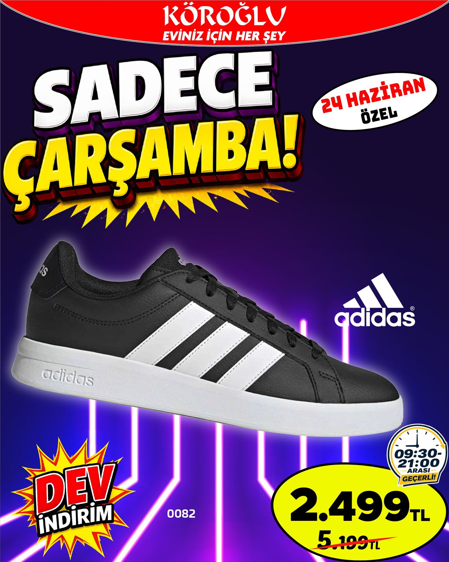 Adidas Siyah Spor Ayakkabı Main image