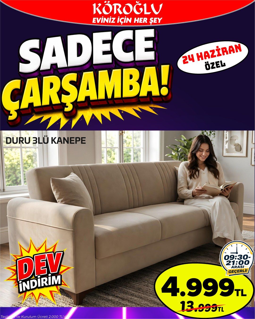 Duru 3'lü Kanepe Main image