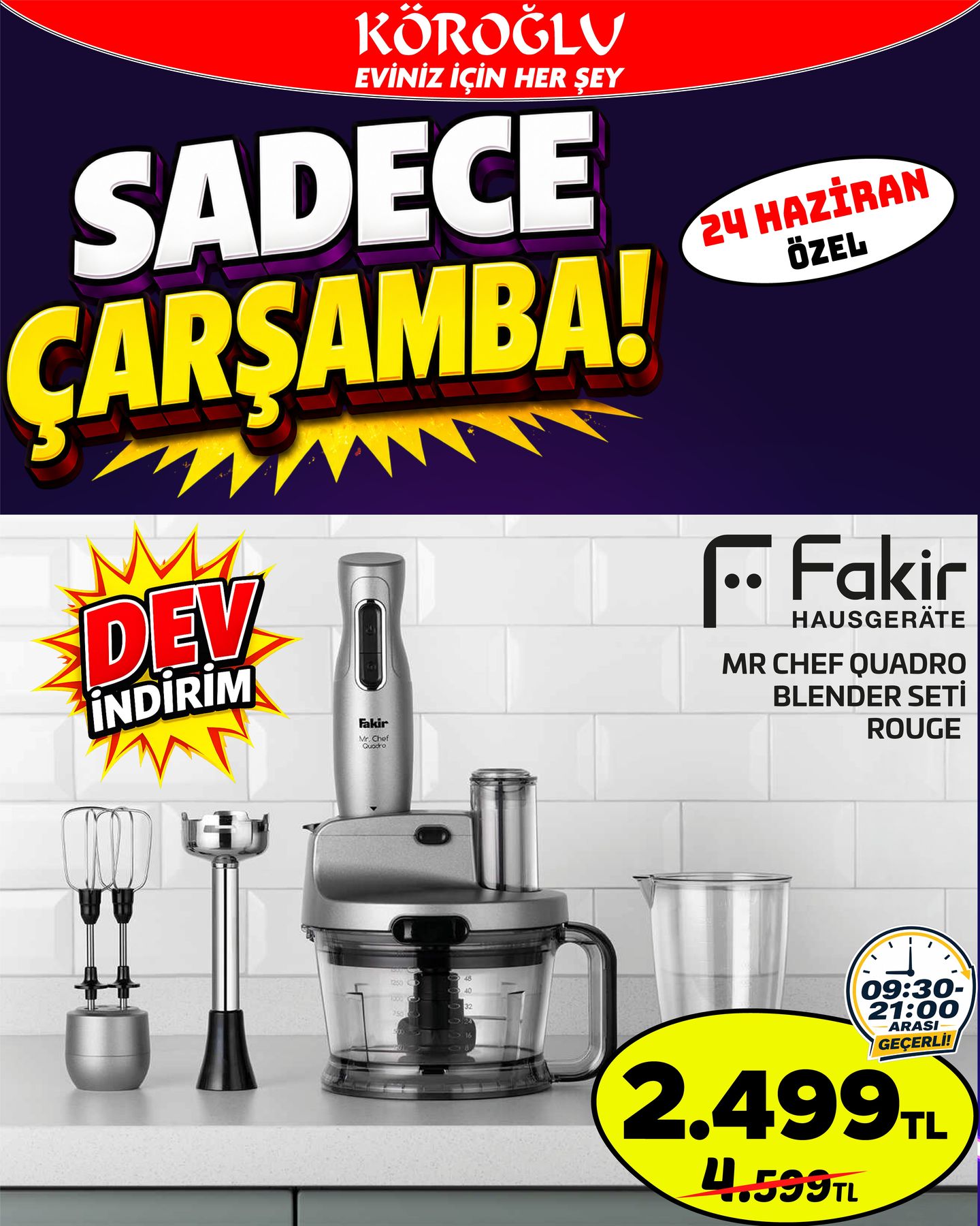 Fakir Mr Chef Quadro Blender Seti