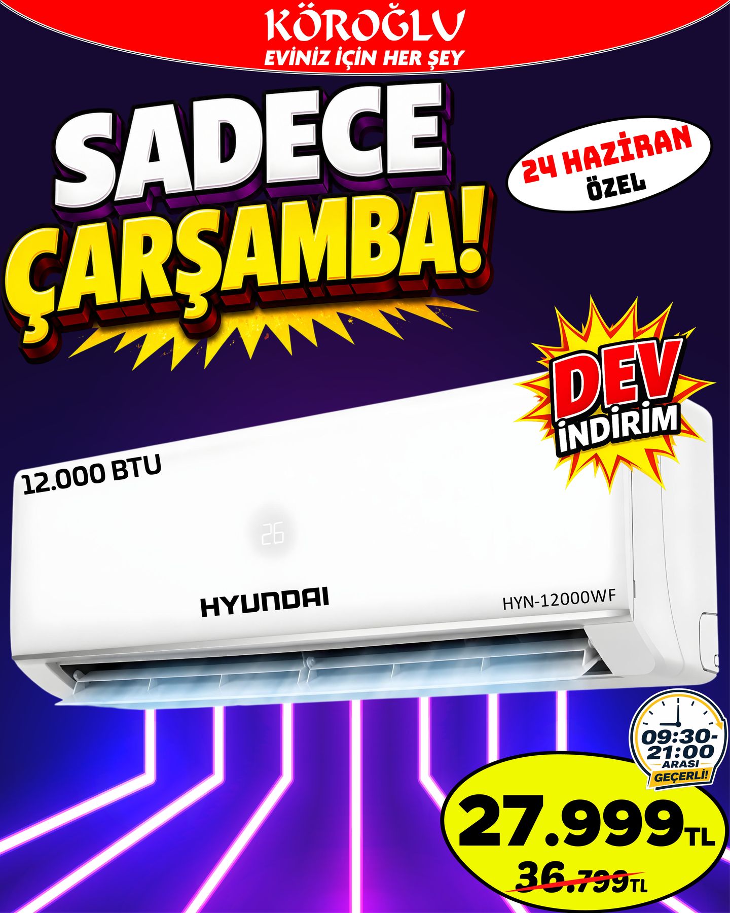 Hyundai 12000 BTU Klima Main image