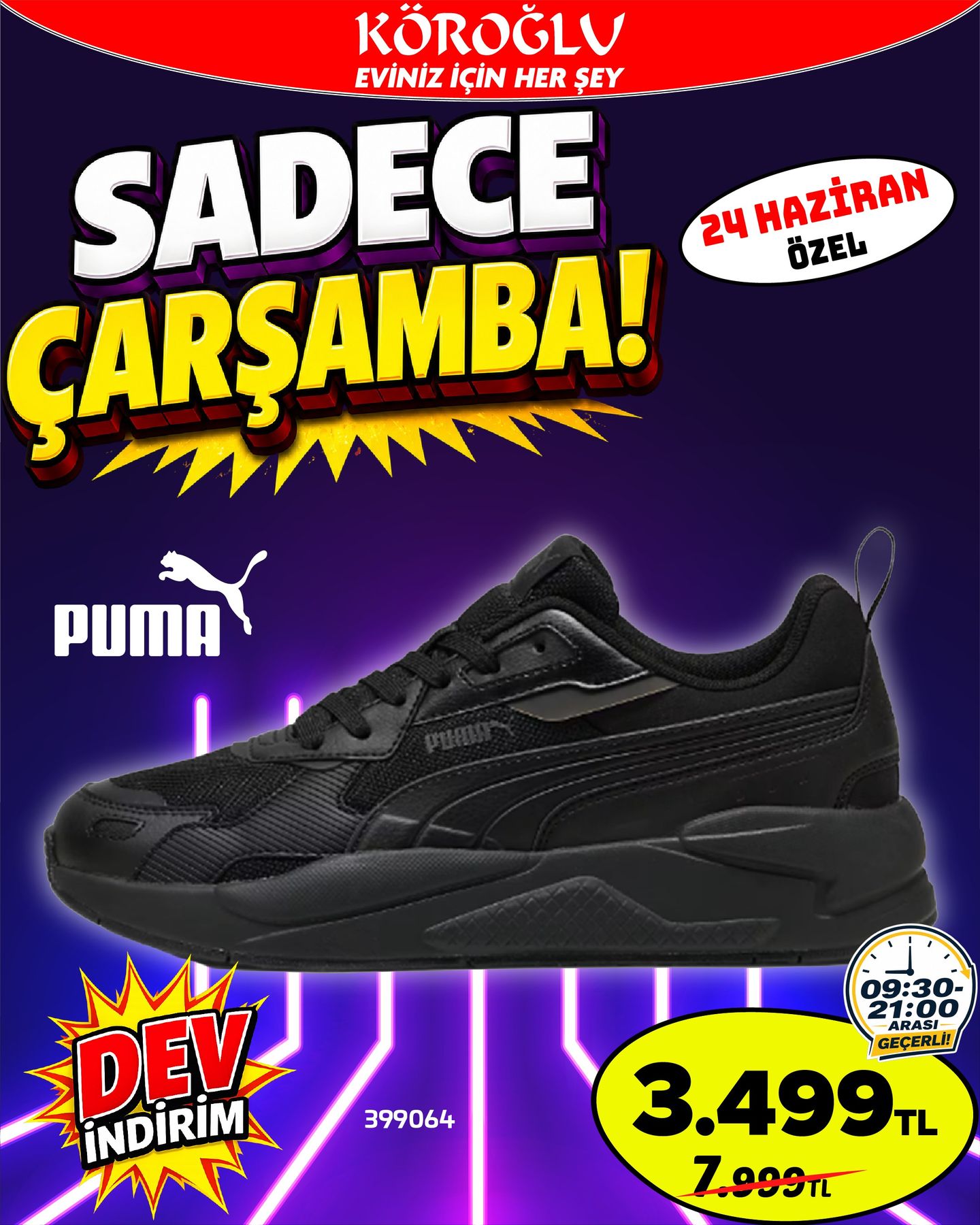 Puma Siyah Spor Ayakkabı Main image