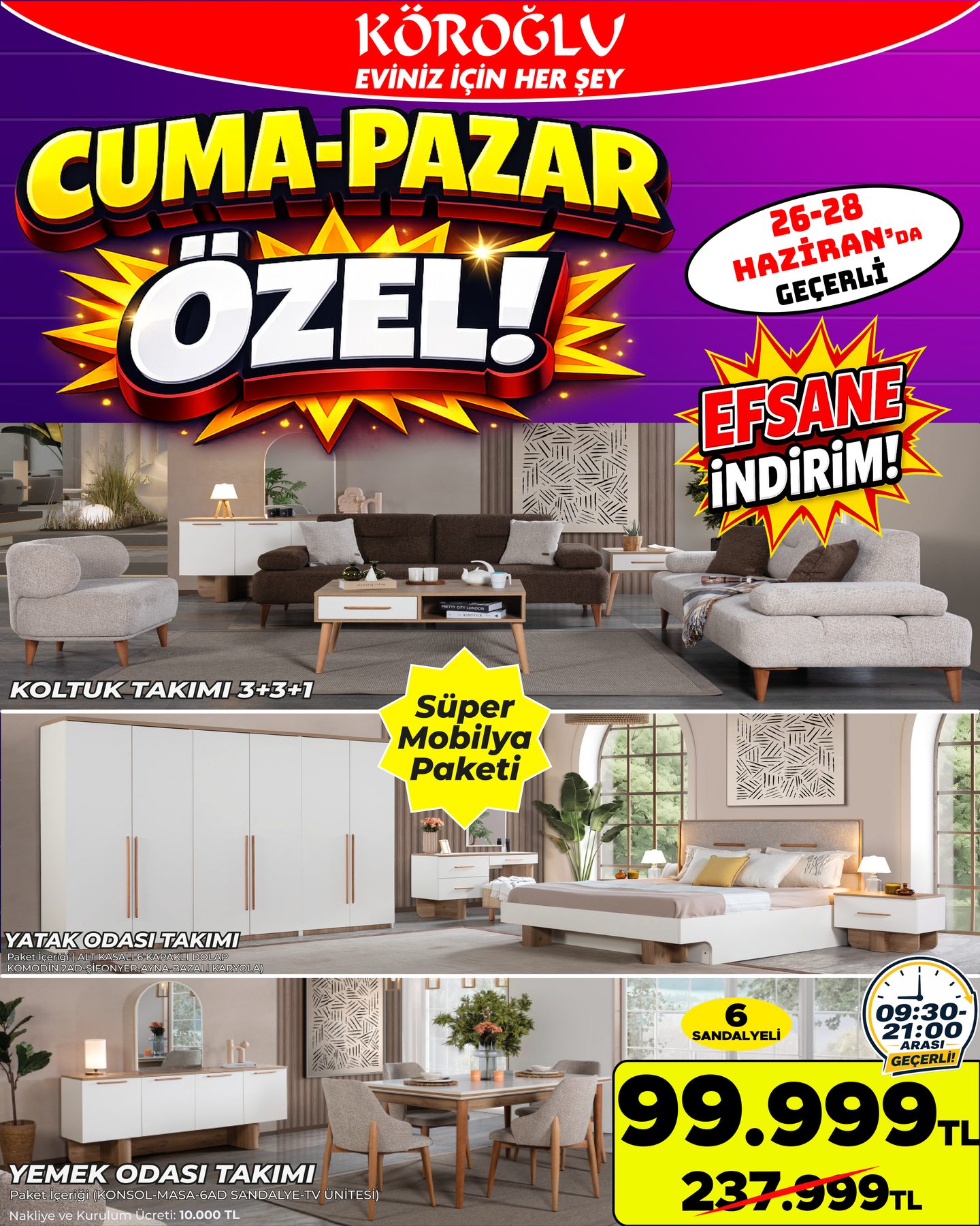 3'lü Mobilya Paketi