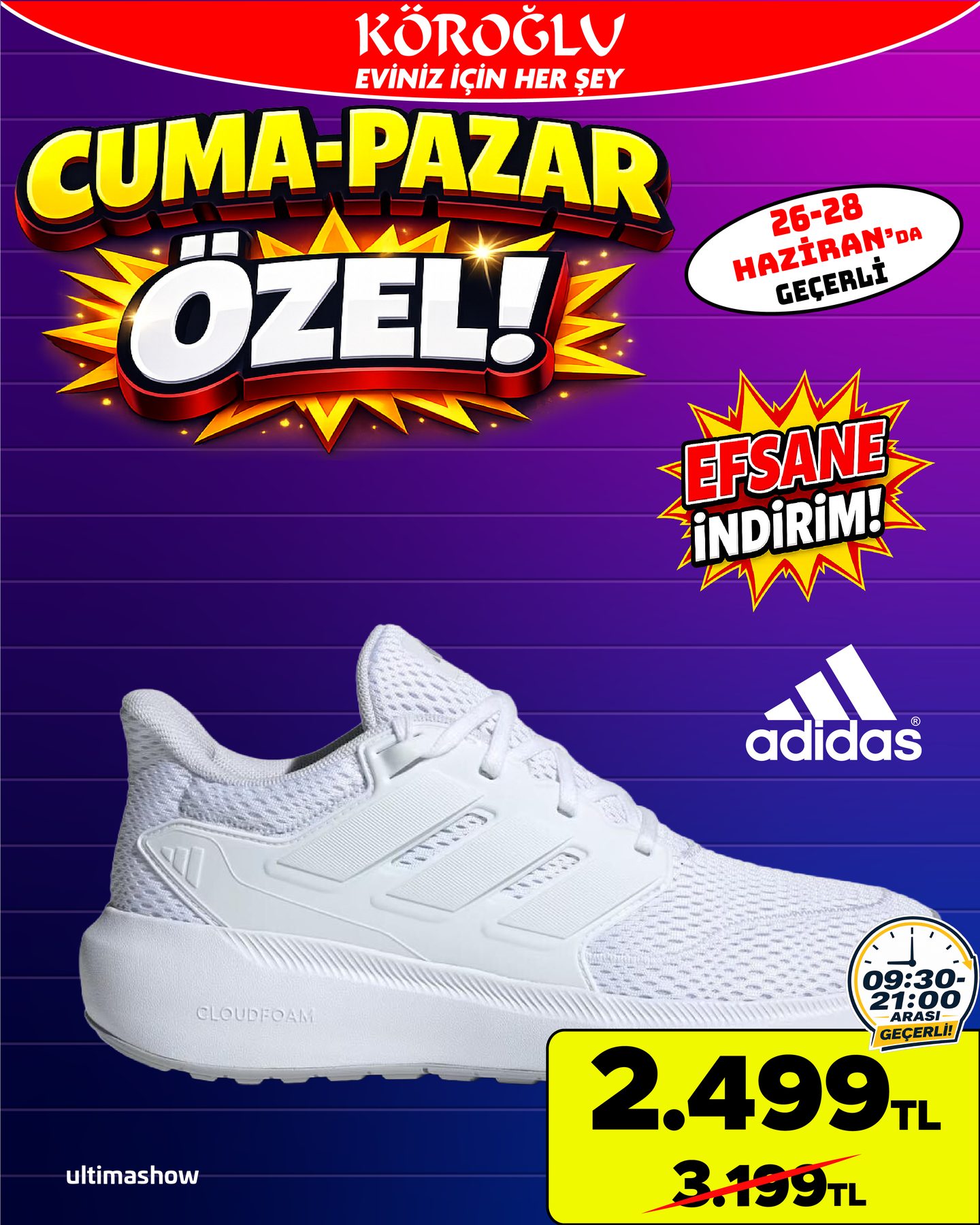 Adidas Beyaz Spor Ayakkabı Main image