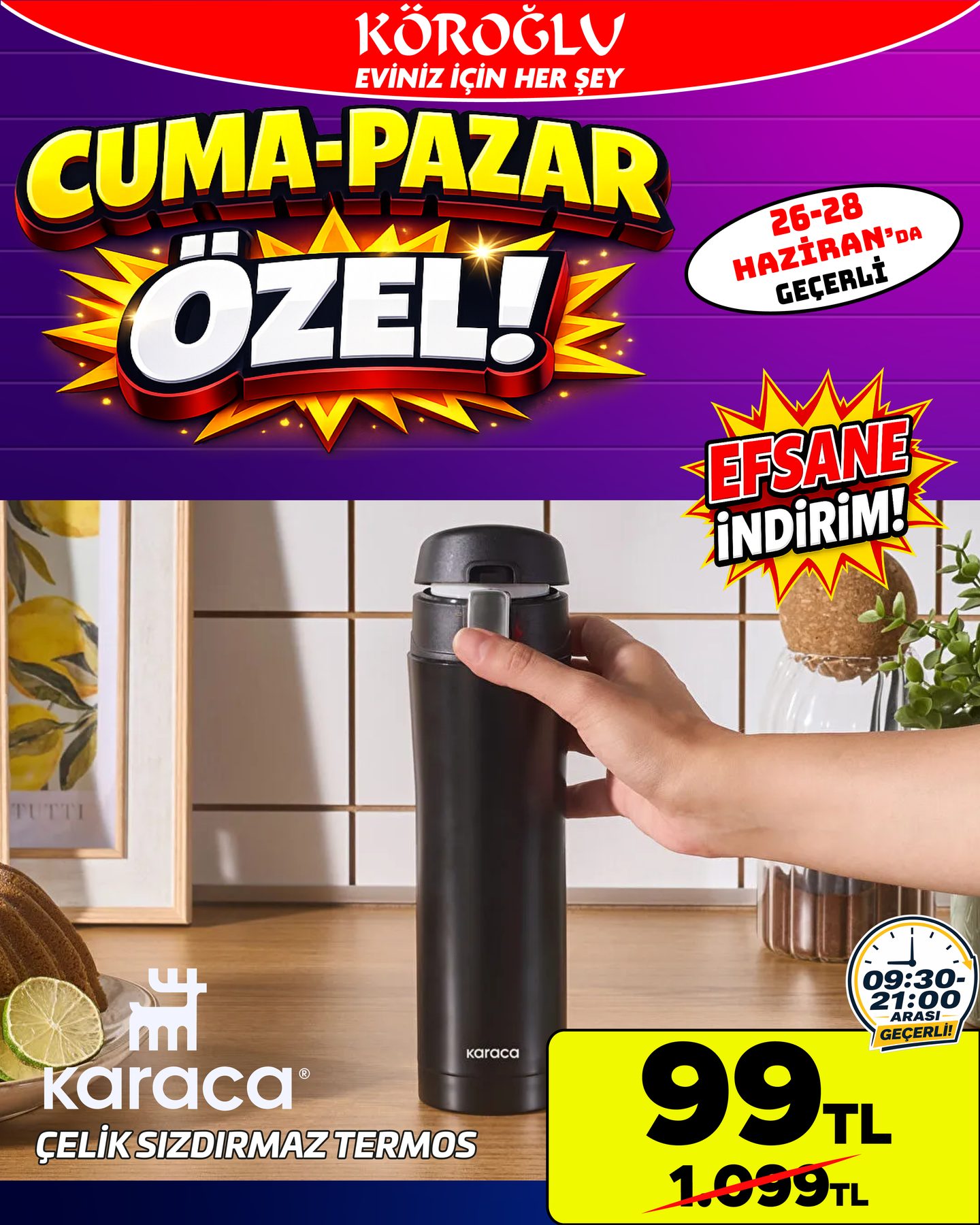 Karaca Çelik Sızdırmaz Termos Main image