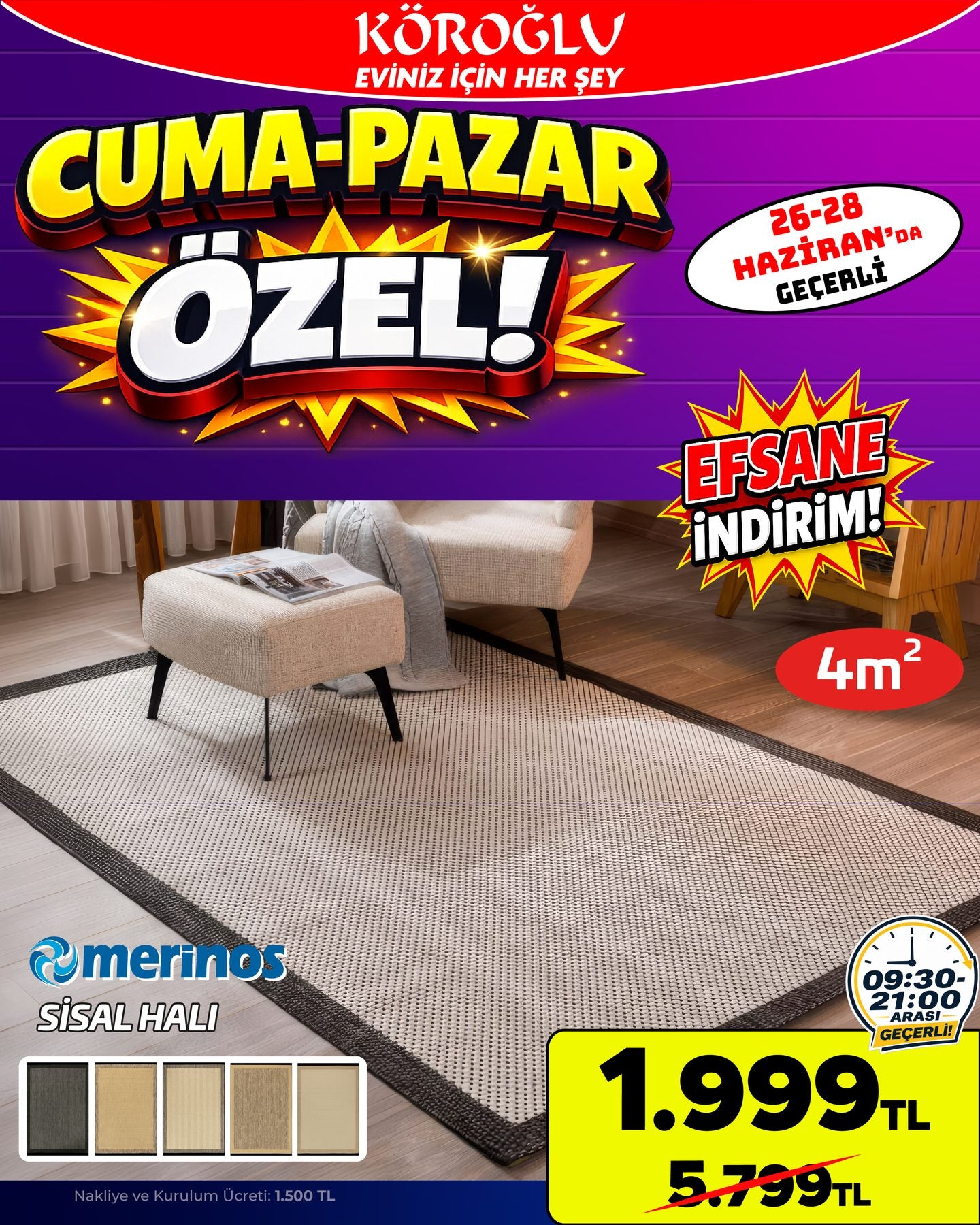 Merinos Sisal Halı