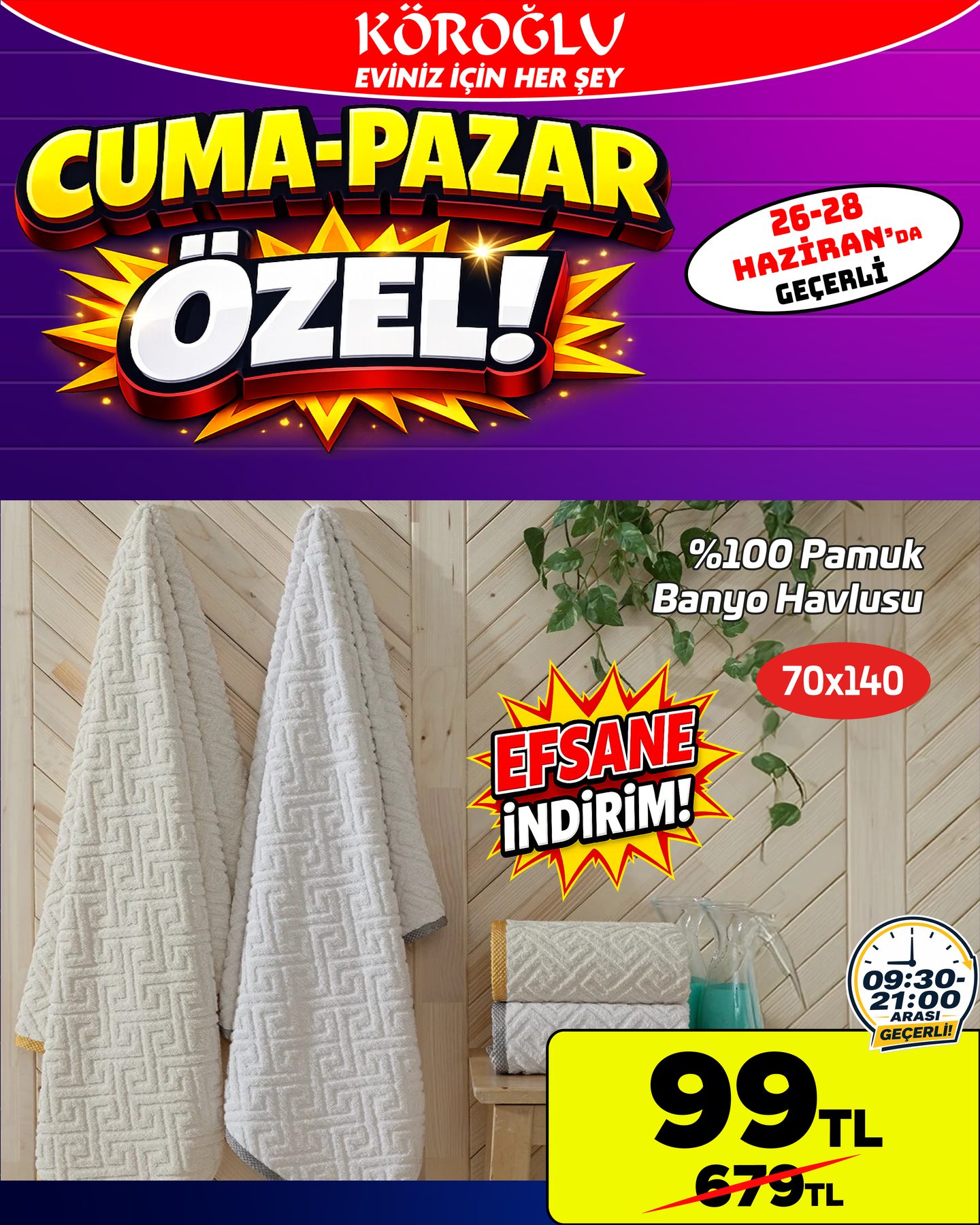 Pamuk Banyo Havlusu
